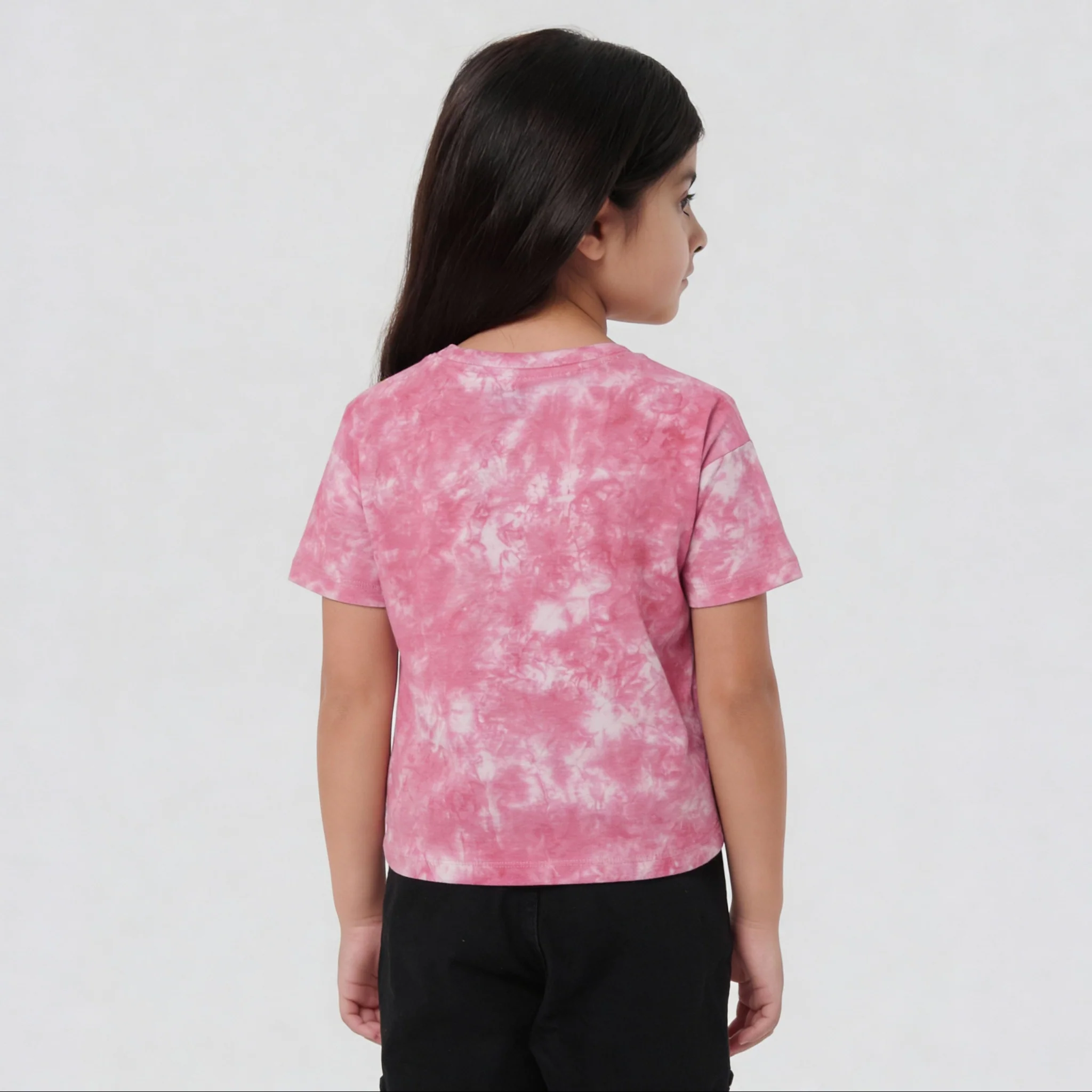 Girls Cotton Tie - Dye Skiddle T-Shirt - Image 3