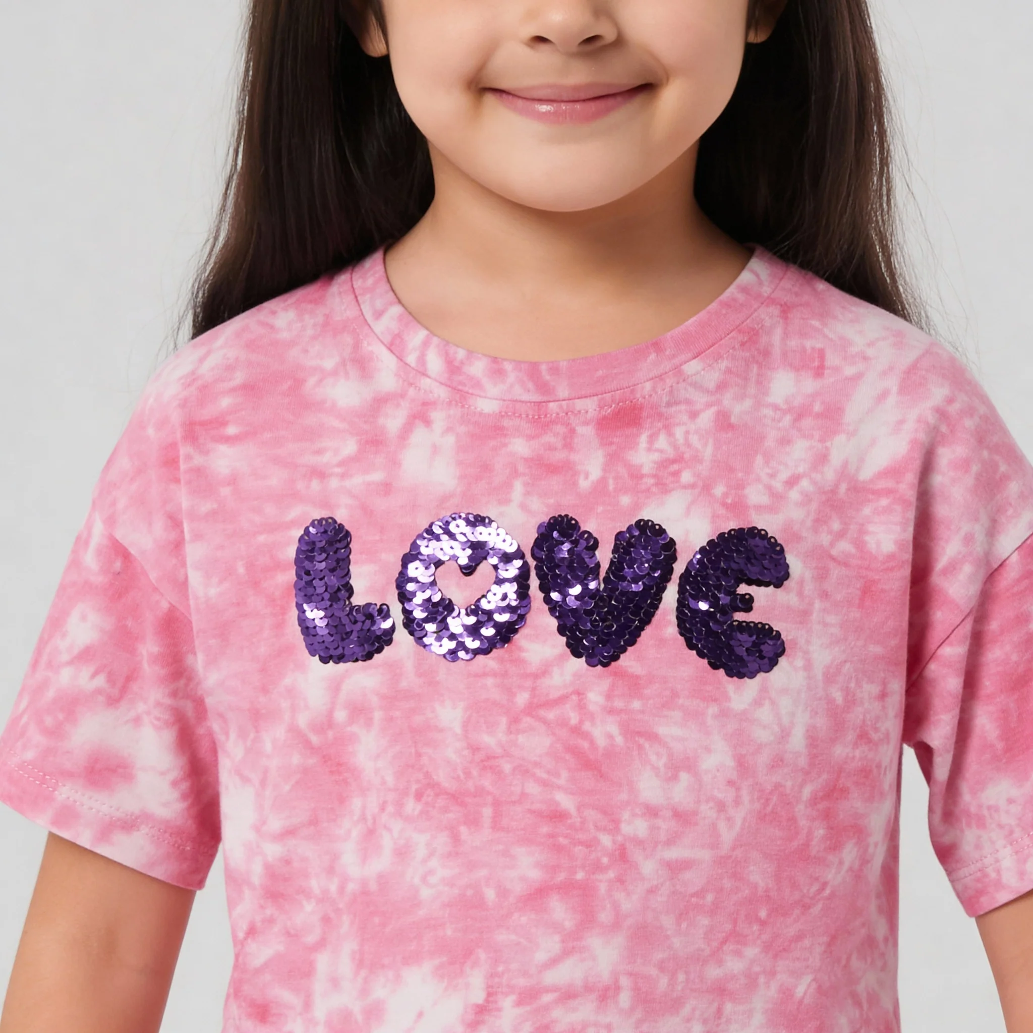 Girls Cotton Tie - Dye Skiddle T-Shirt - Image 4