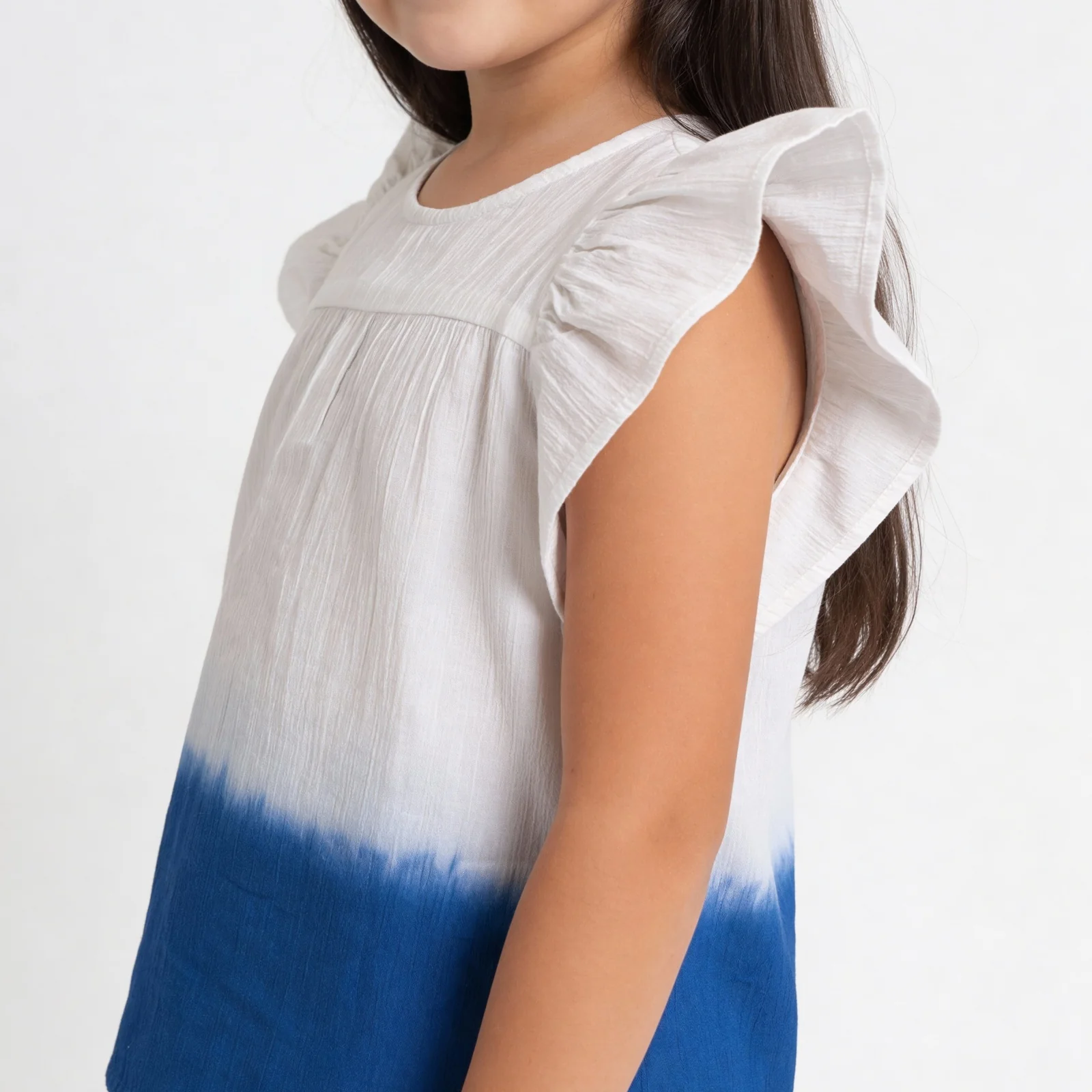 Girls Cotton Tie-Dye Woven Top - Image 4