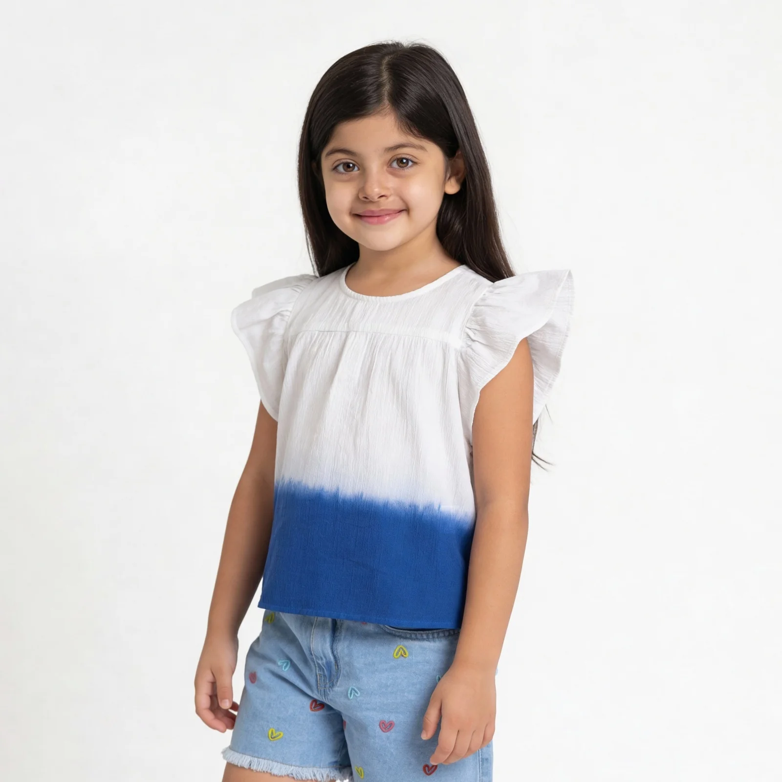 Girls Cotton Tie-Dye Woven Top - Image 5