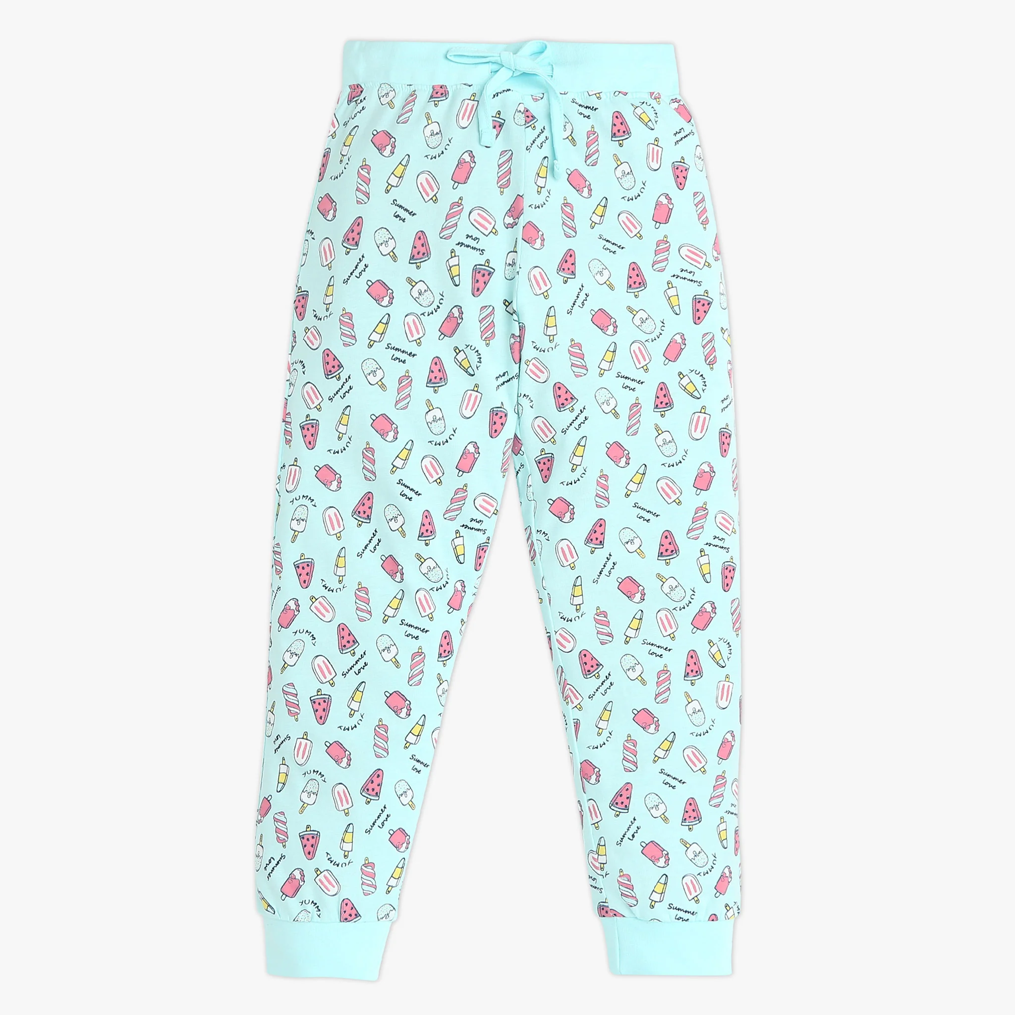 Girls Crew Neck Cap Sleeve Printed Must Have Snooze Co-Ord Set - Image 5
