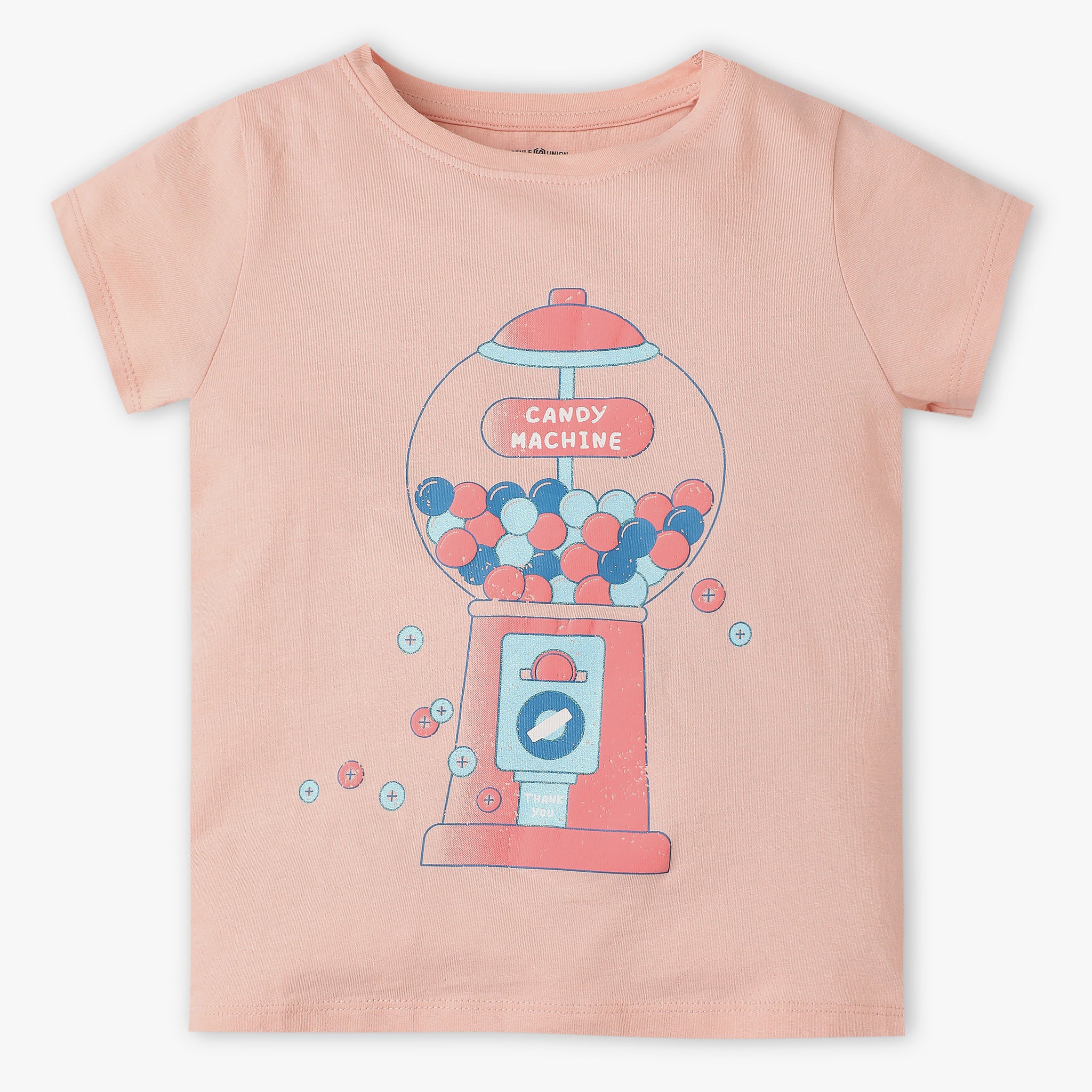 Girls Crew Neck Fun Playtime Graphic T-Shirt