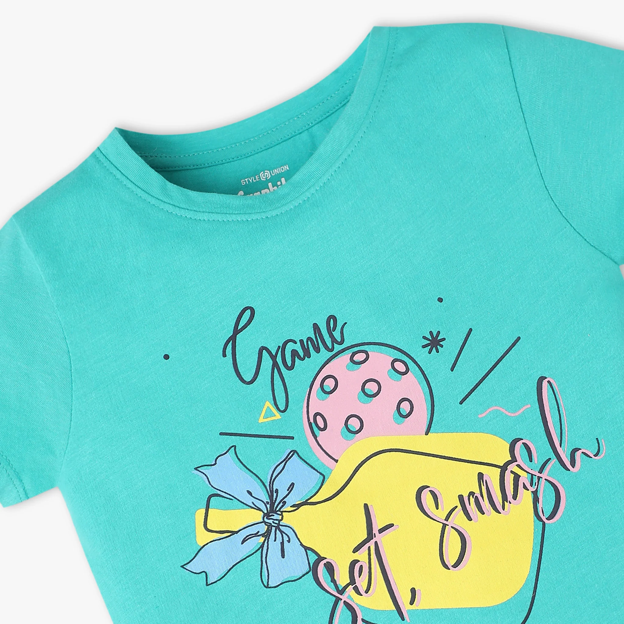 Girls Crew Neck Fun Playtime Graphic T-Shirt - Image 3