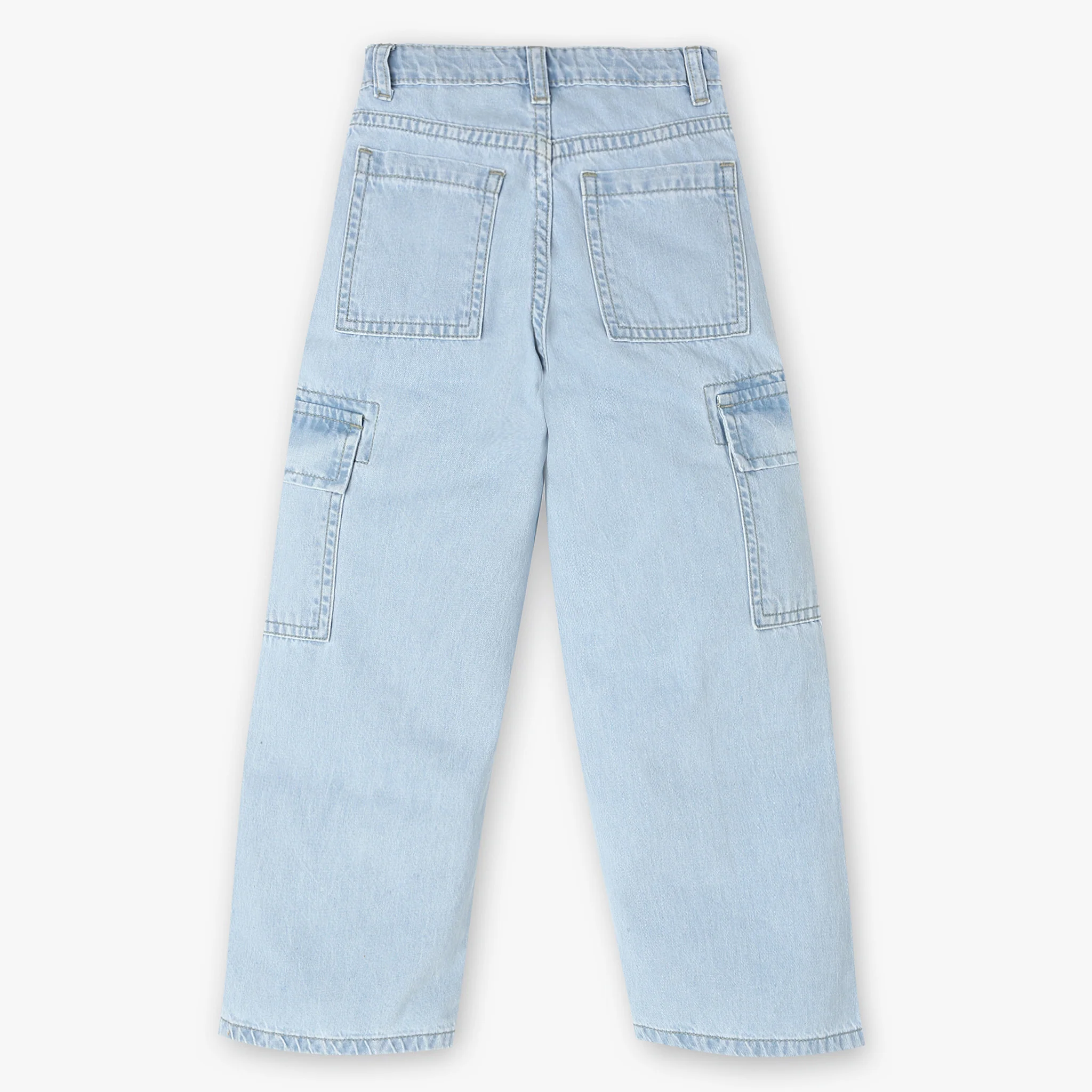 Girls Denim Cargos - Image 2