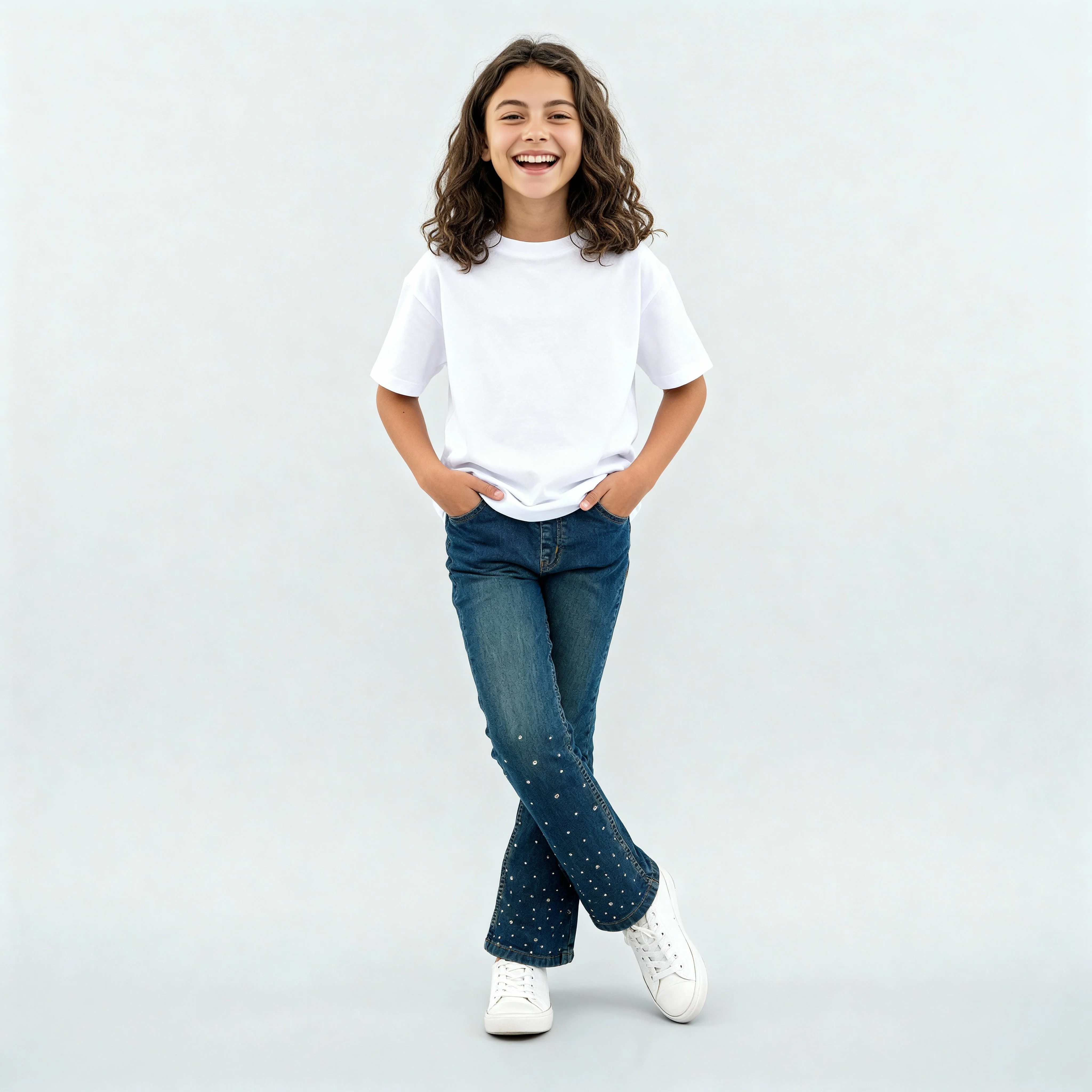 Girls Embellished Boot Cut Denim Jegging - Image 4