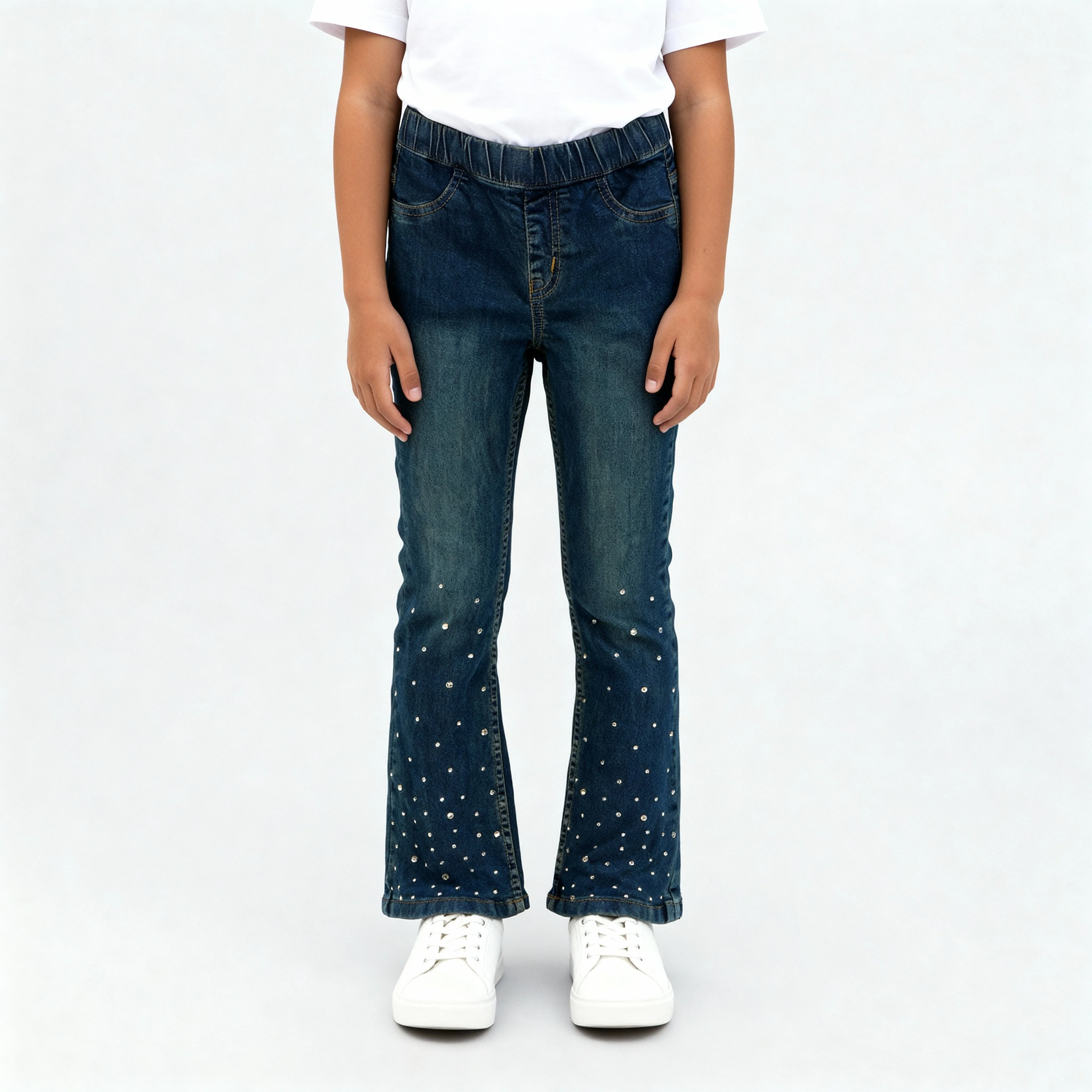 Girls Embellished Boot Cut Denim Jegging - Image 5