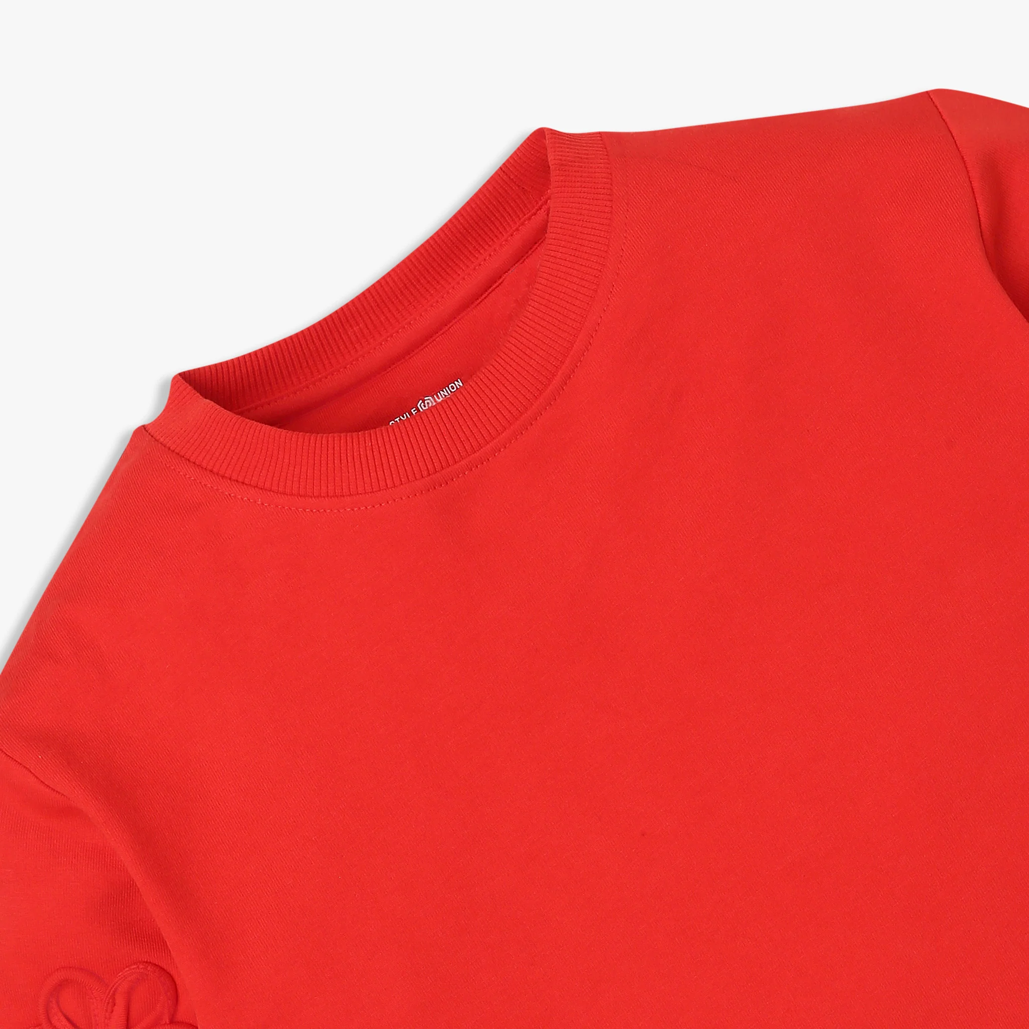 Girls Embellished Cotton Pop Sweat Tee - Image 3