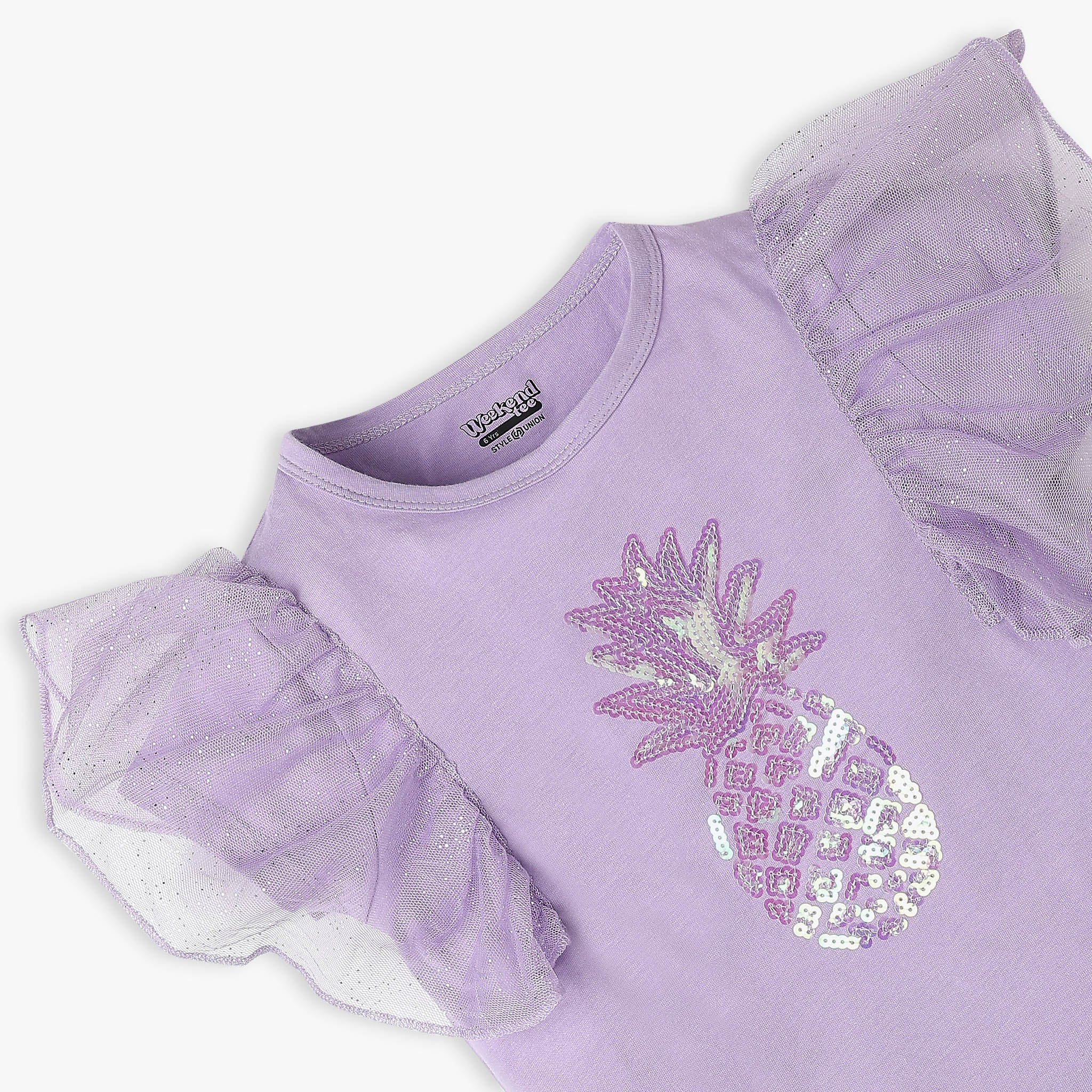 Girls Embellished Cotton T-Shirt - Image 3