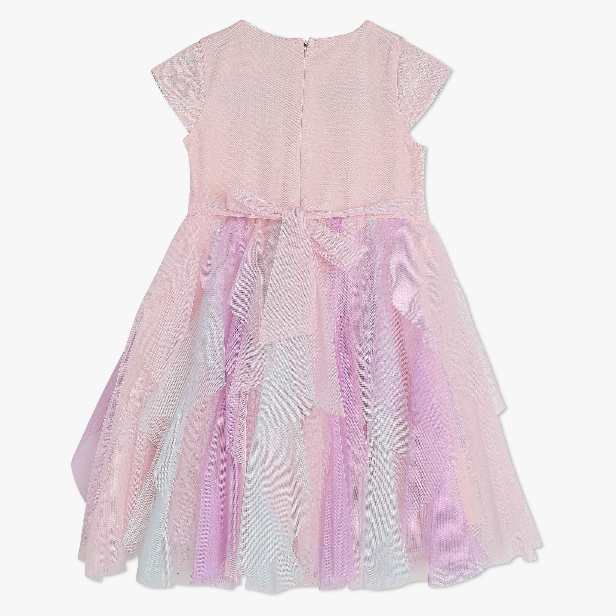 Girls Embellished Satin Frock - Image 2