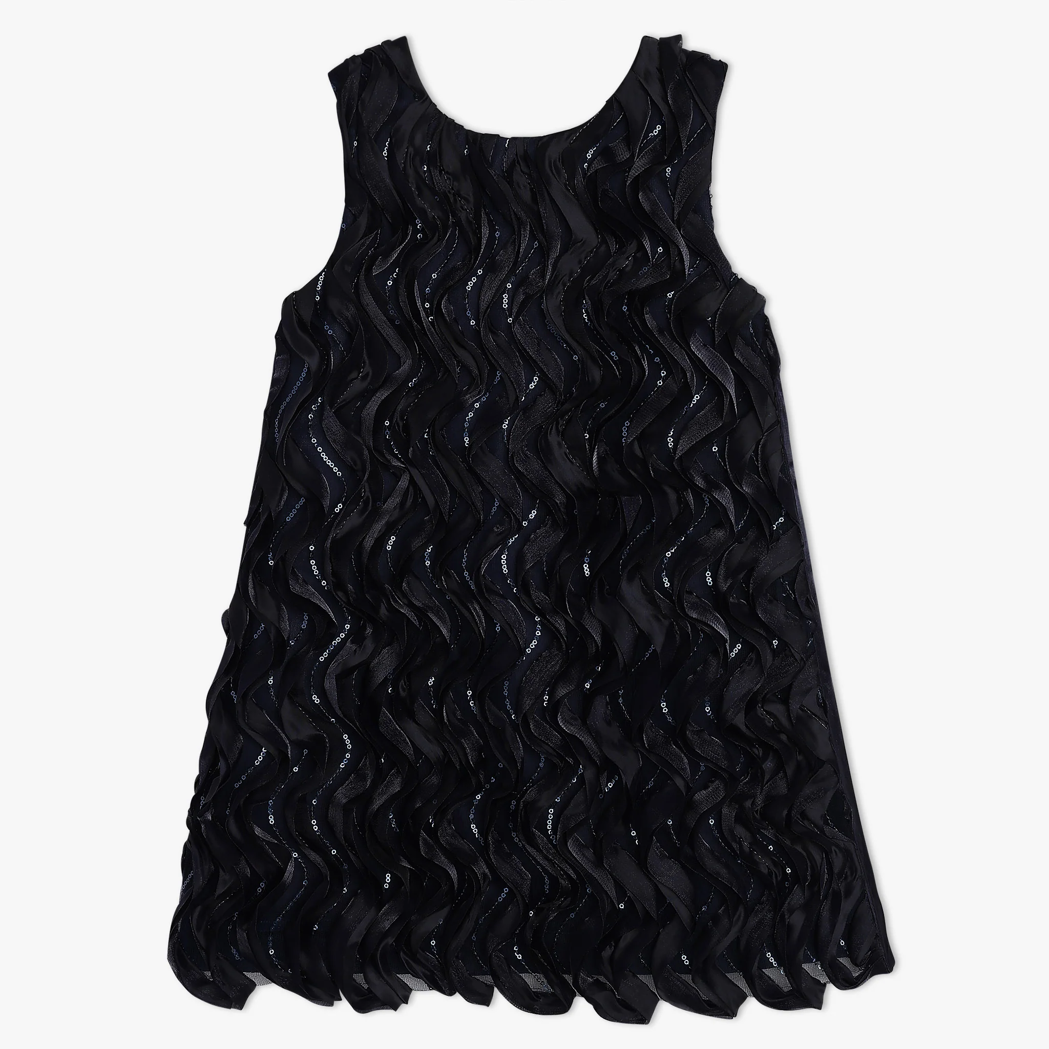 Girls Embellished Satin Frock