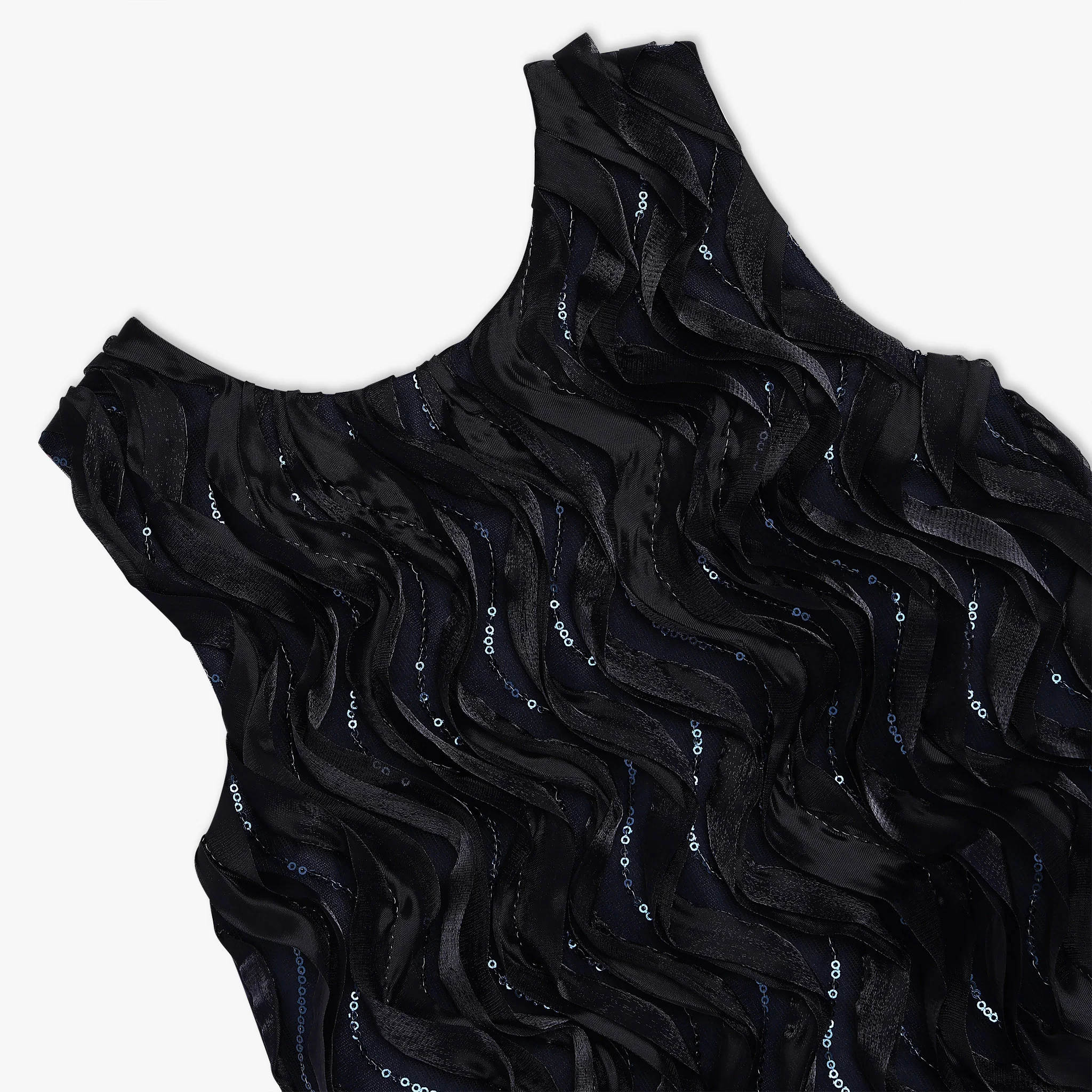 Girls Embellished Satin Frock - Image 3
