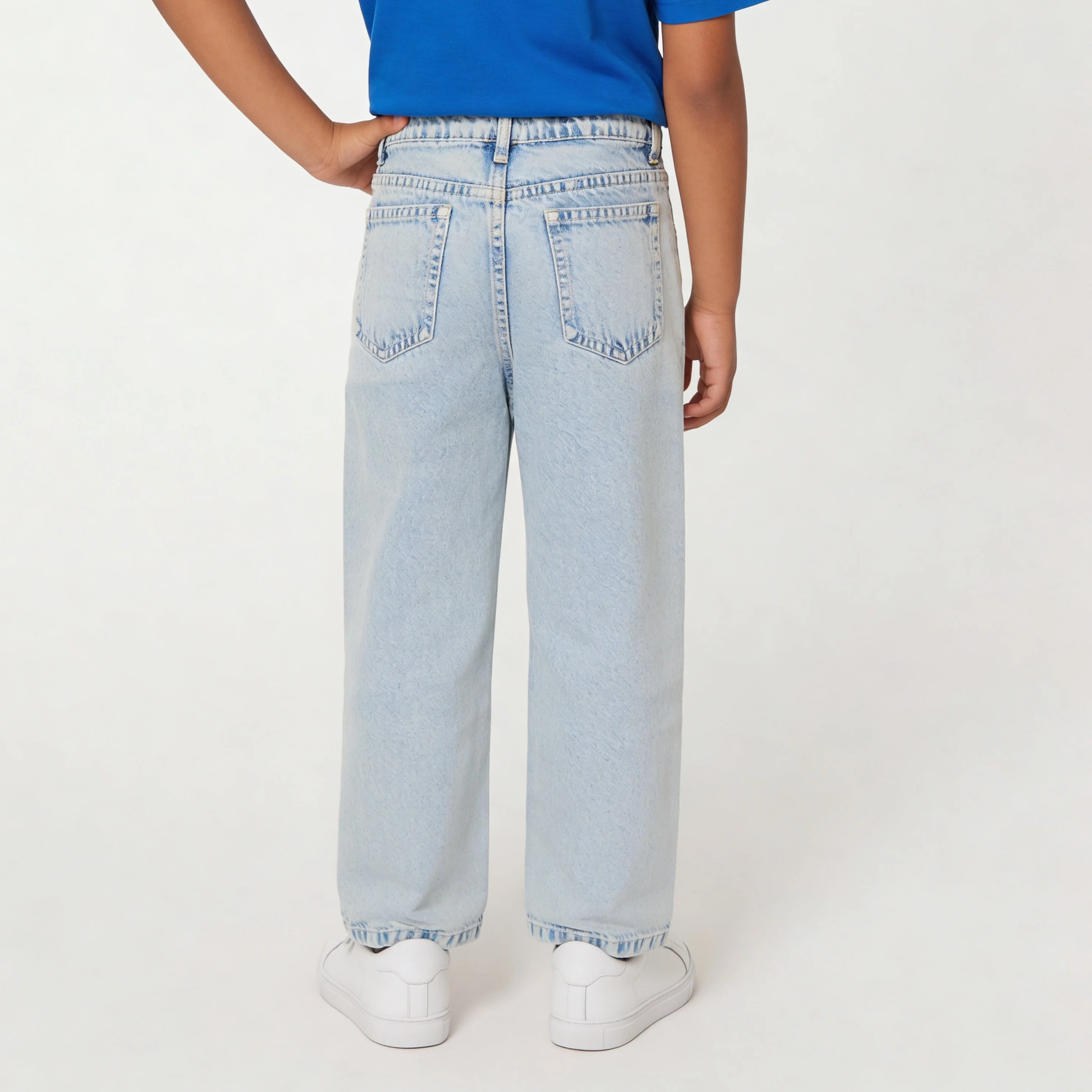 Girls Embellished Studded Straight Jeans - Image 3