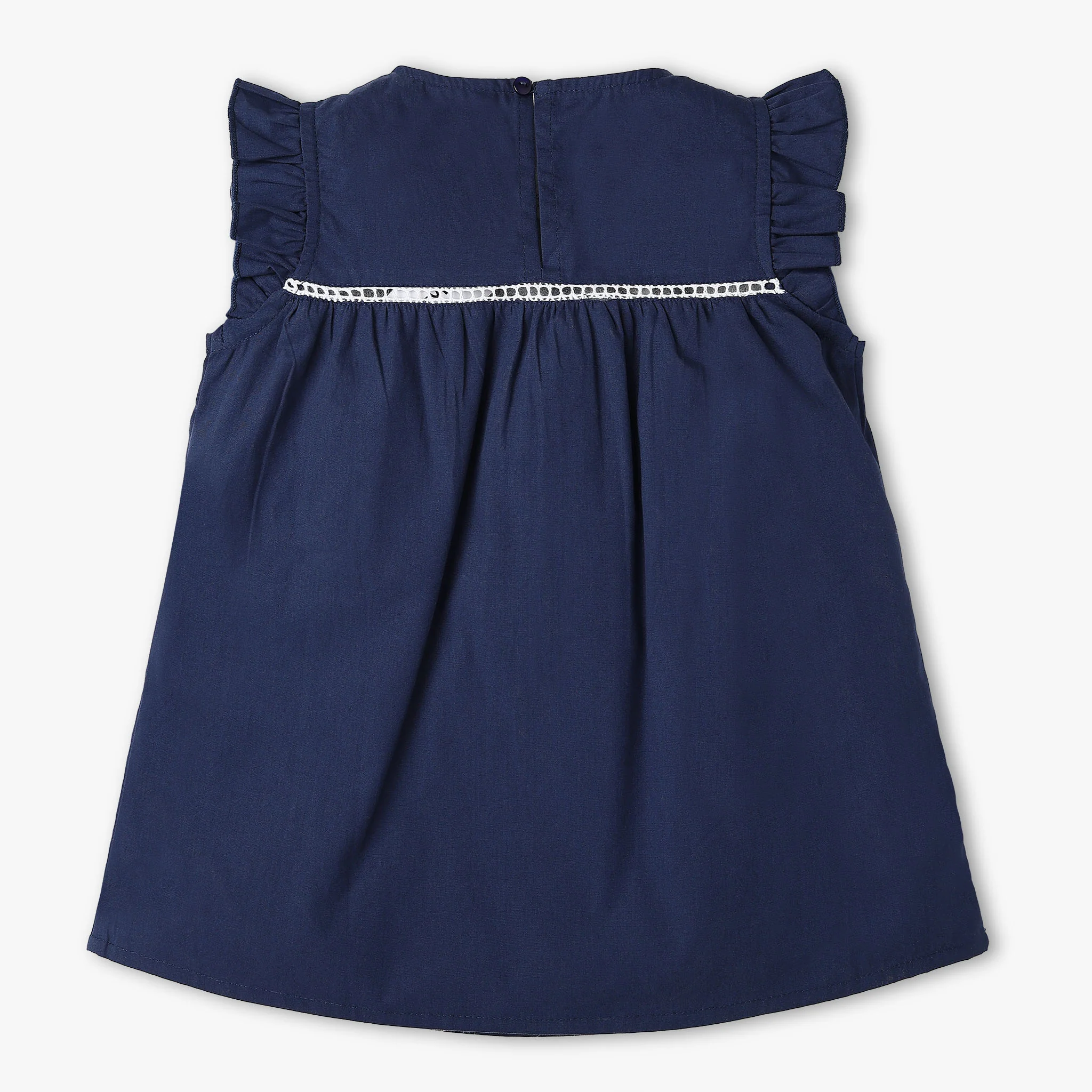 Girls Embroidered Woven Sleeveless Top - Image 2