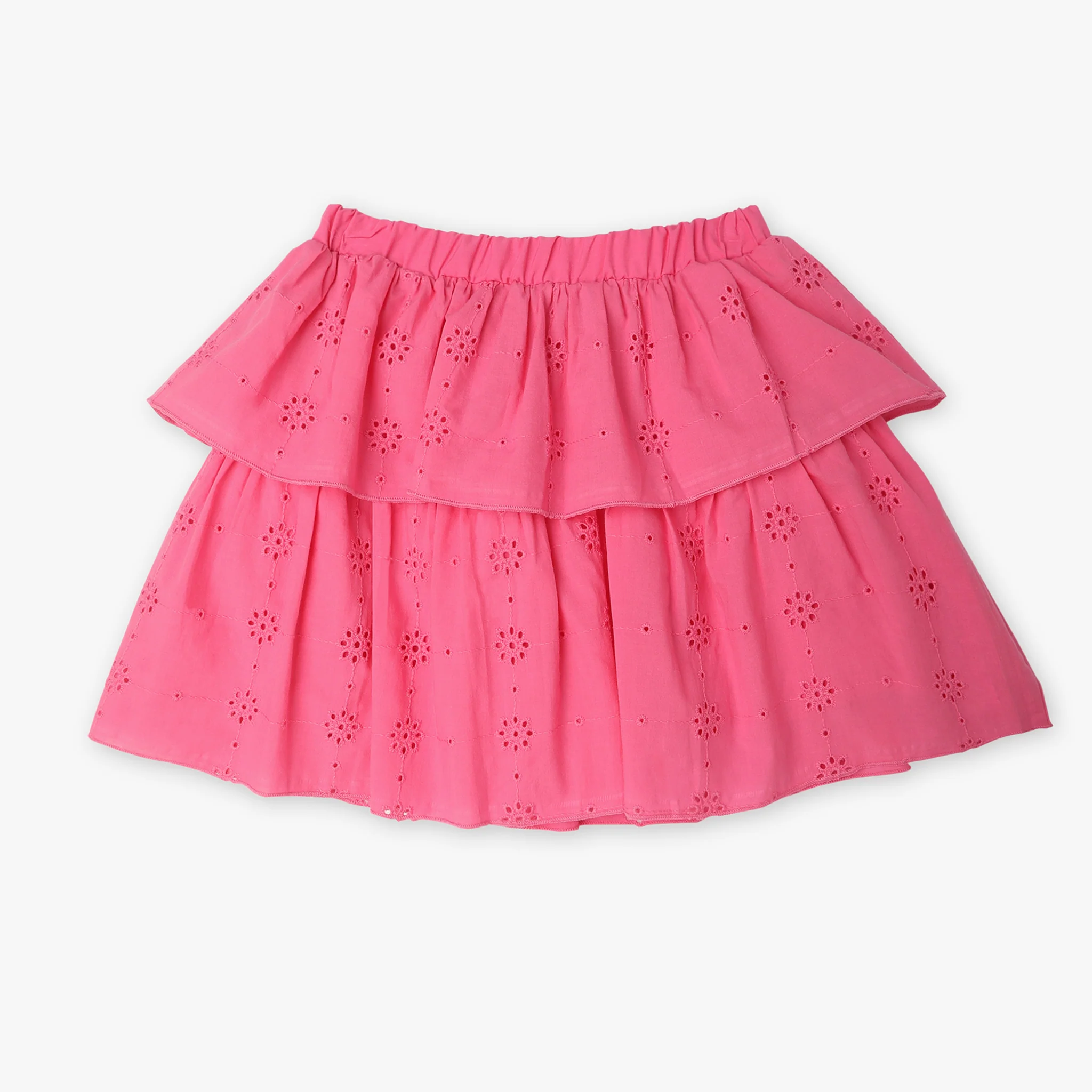 Girls Flare Fit Pleats Above Knee Skirt