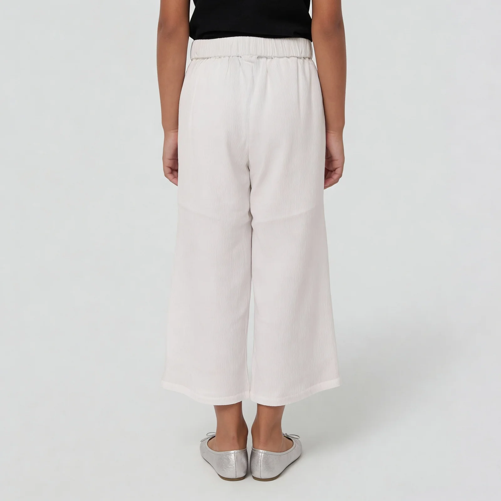 Girls Flared Poplin Pants - Image 3