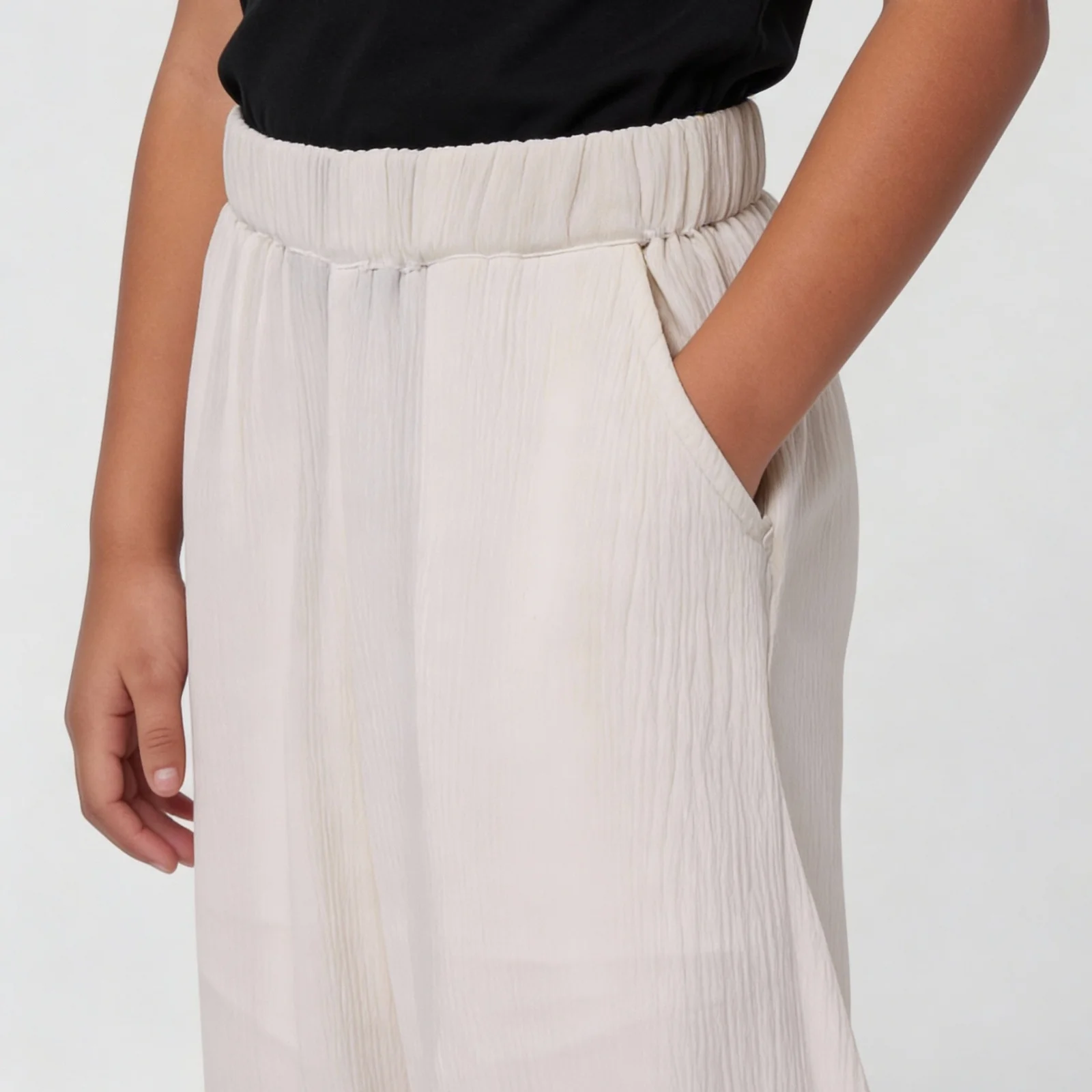 Girls Flared Poplin Pants - Image 4