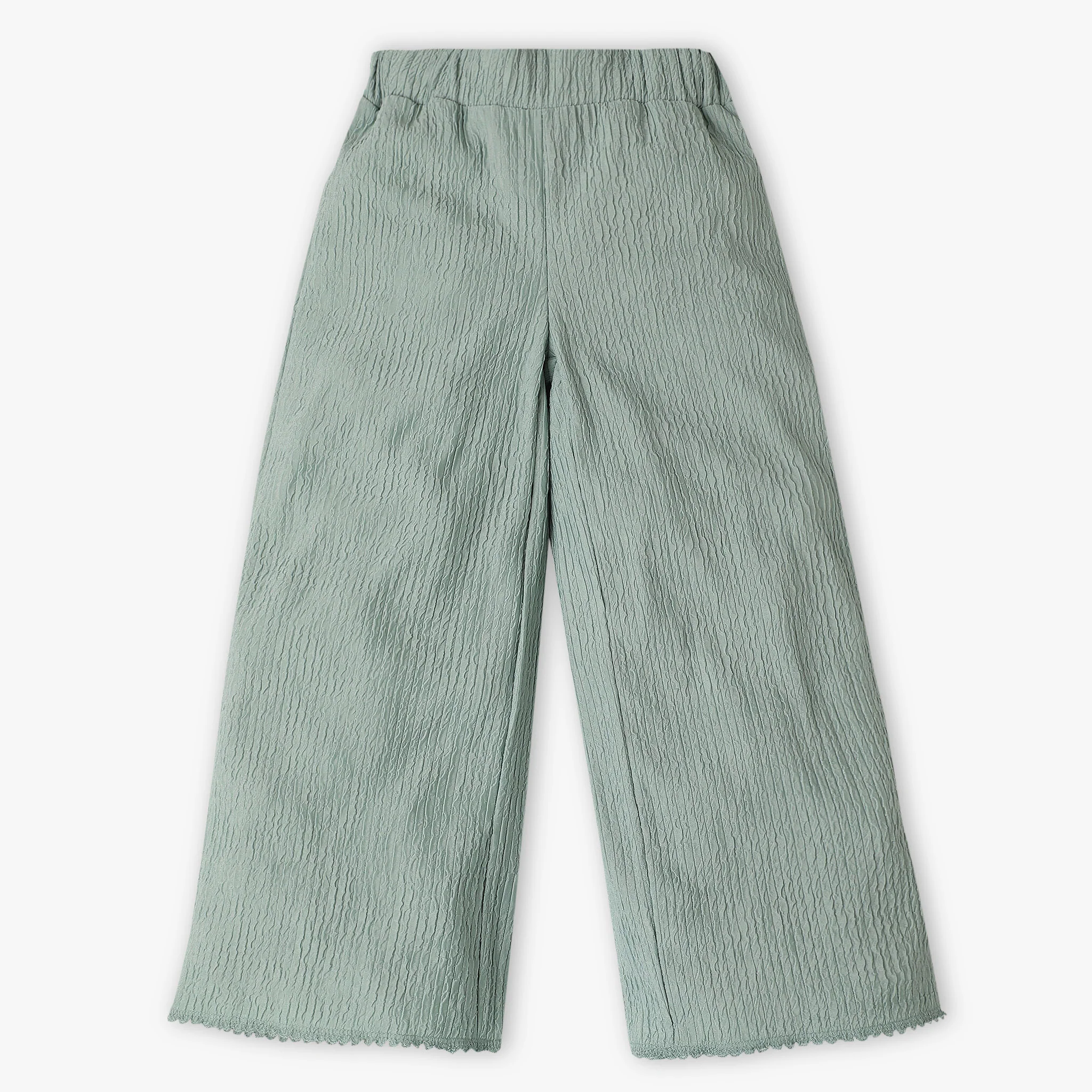 Girls Full Length Mid Rise Palazzos - Image 4