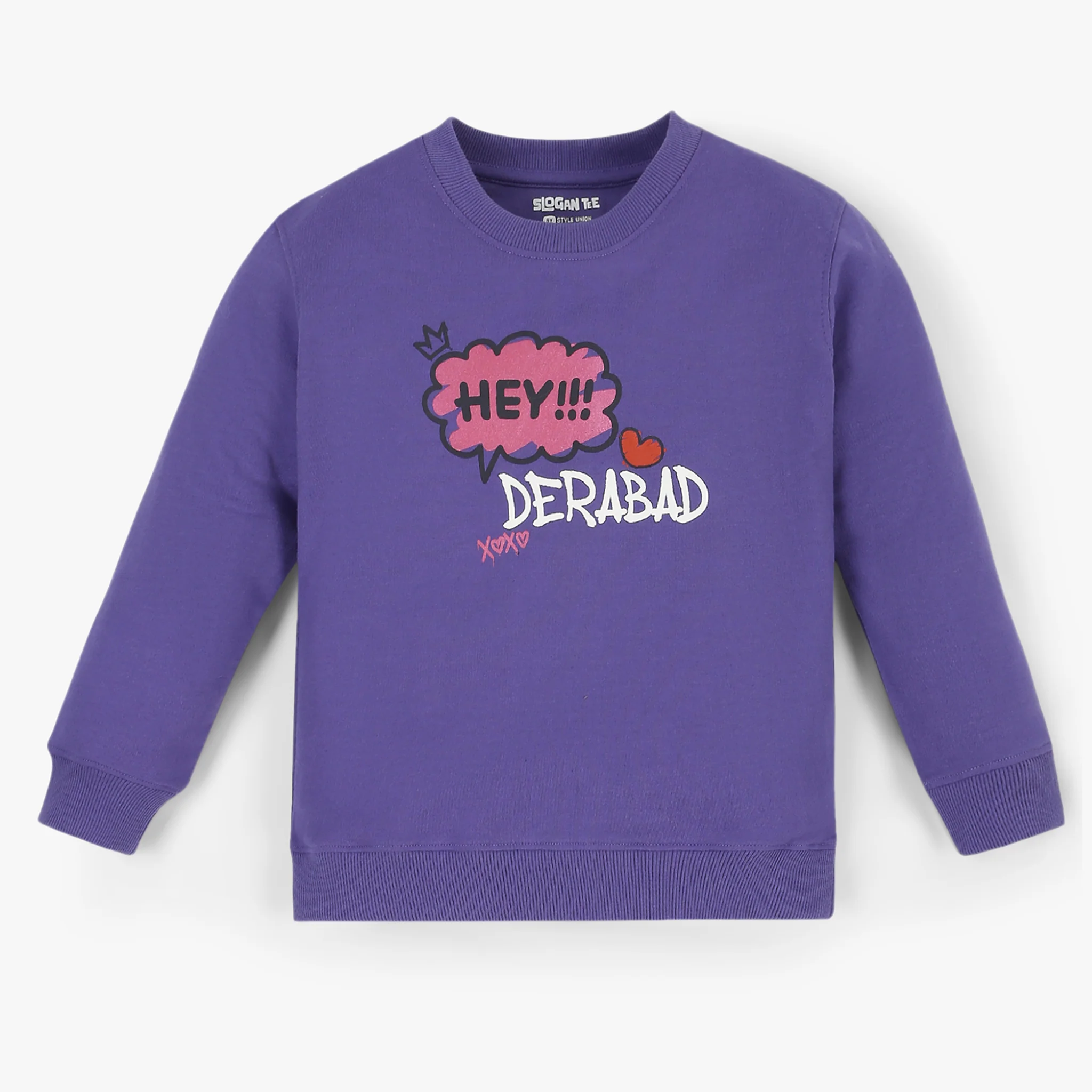 Girls Slogan Graphic Sweat Tee