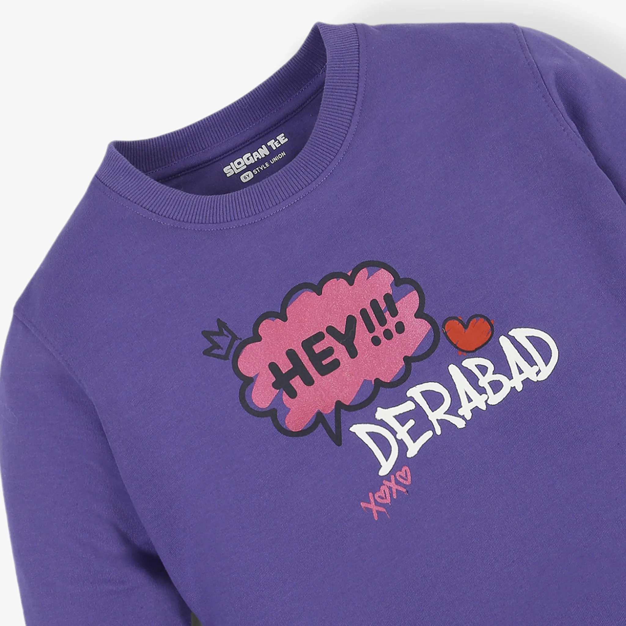 Girls Slogan Graphic Sweat Tee - Image 3