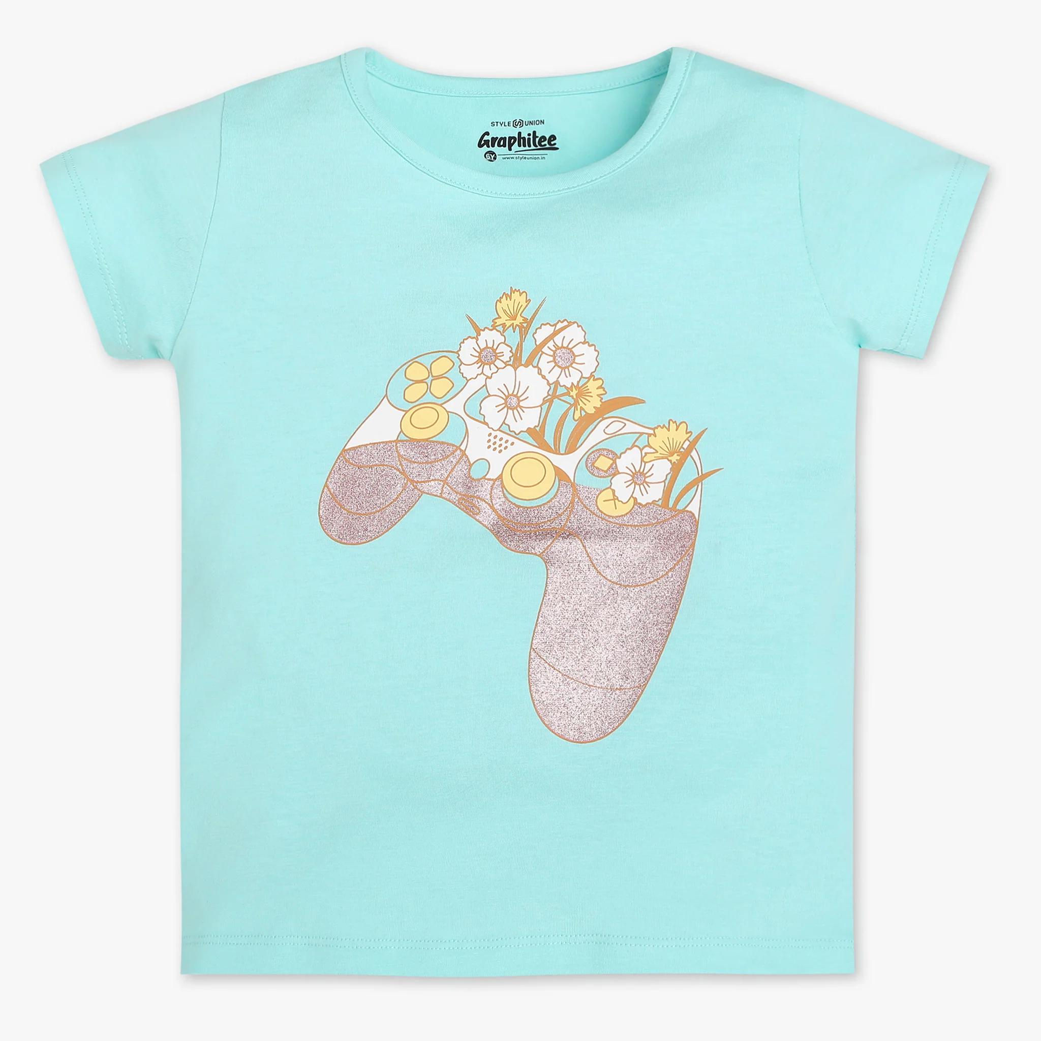 Girls Graphic Crew Neck T-Shirt