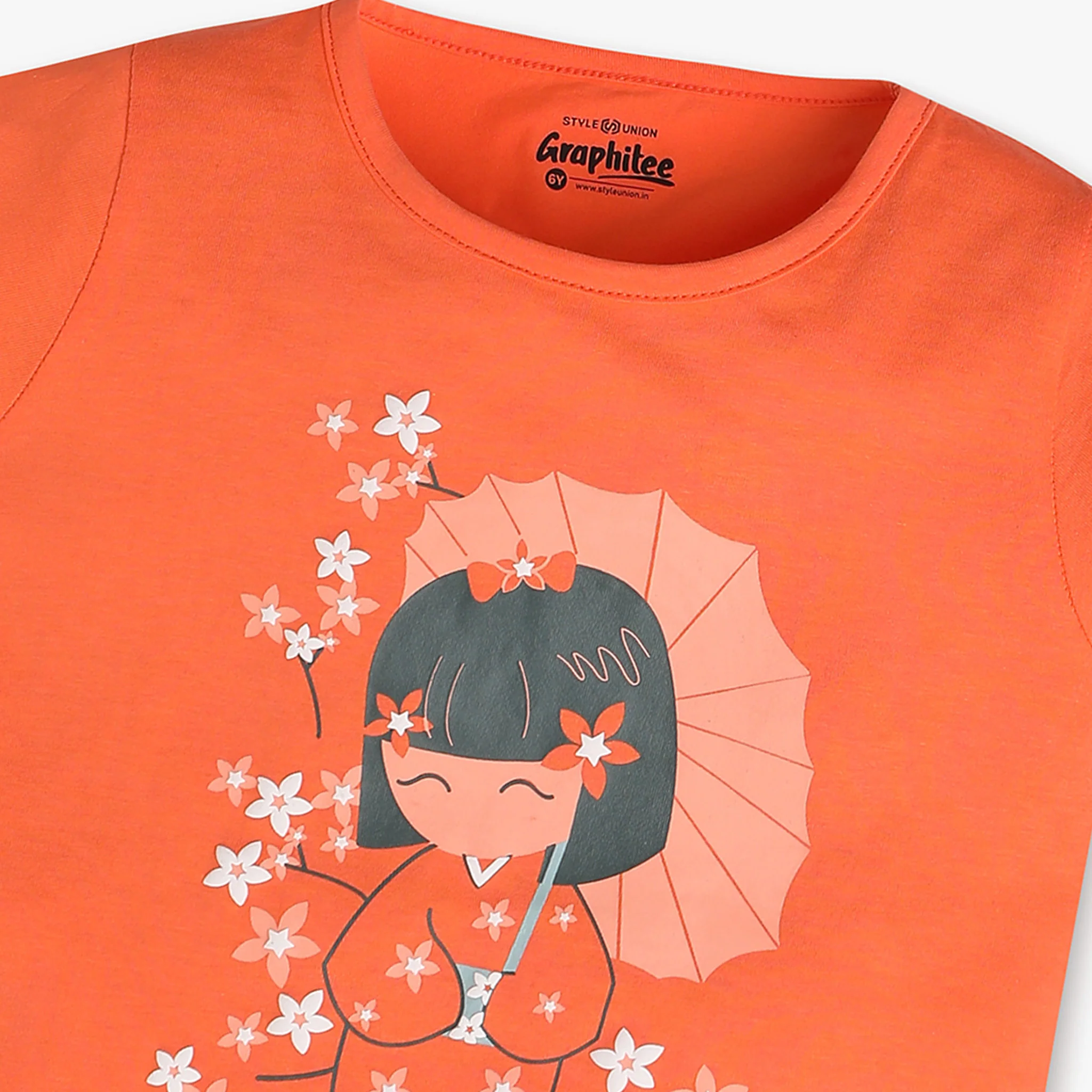 Girls Graphic Crew Neck T-Shirt - Image 3
