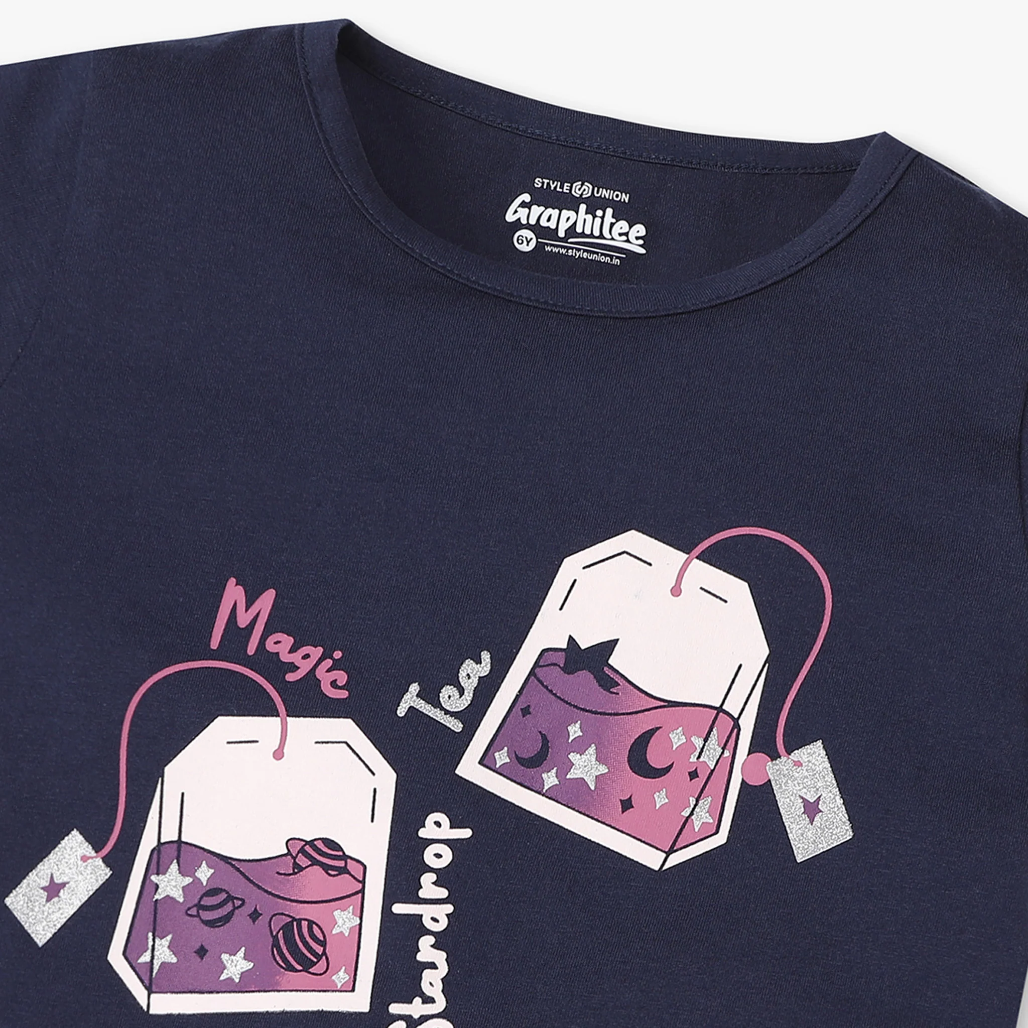 Girls Graphic Crew Neck T-Shirt - Image 3