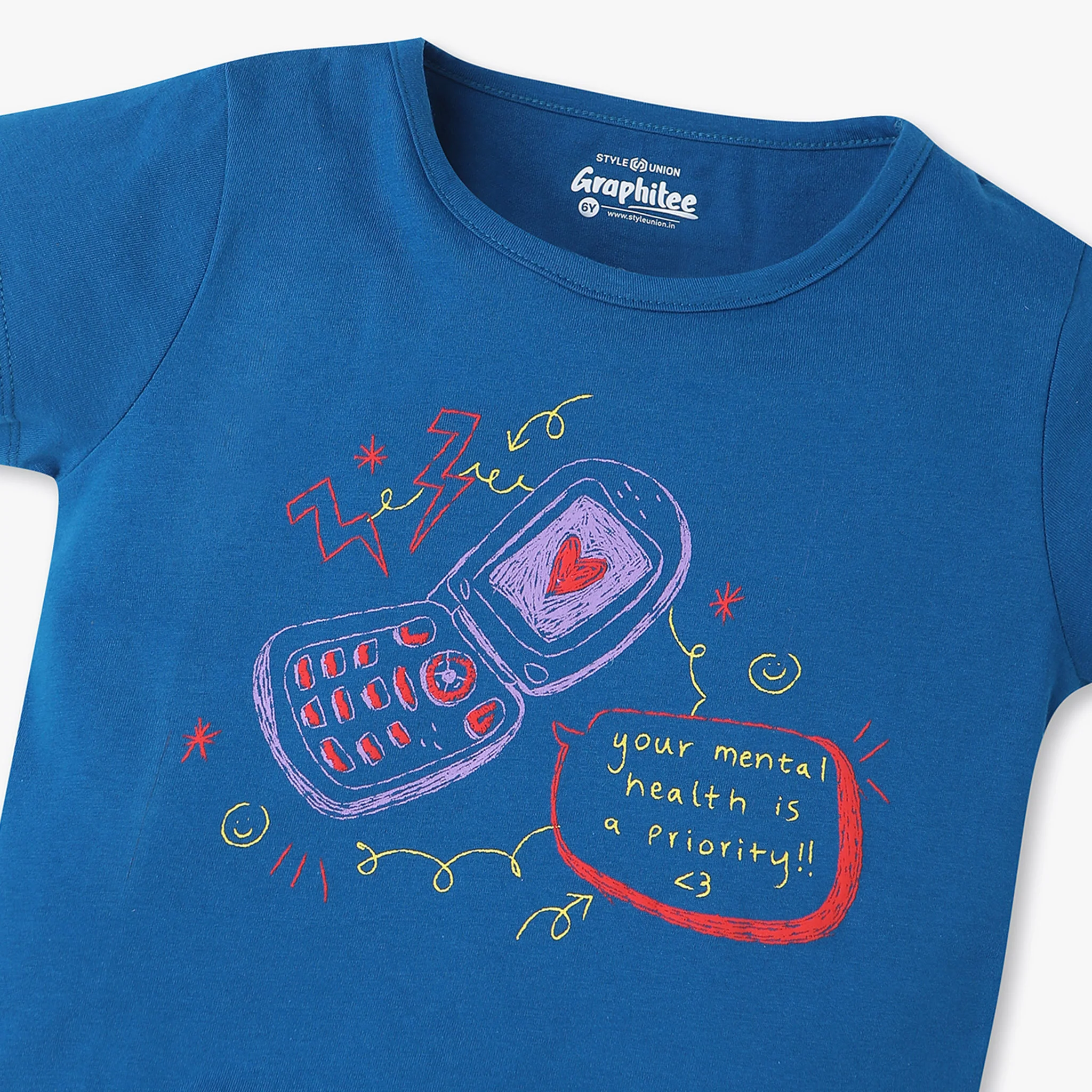 Girls Graphic Crew Neck T-Shirt - Image 3