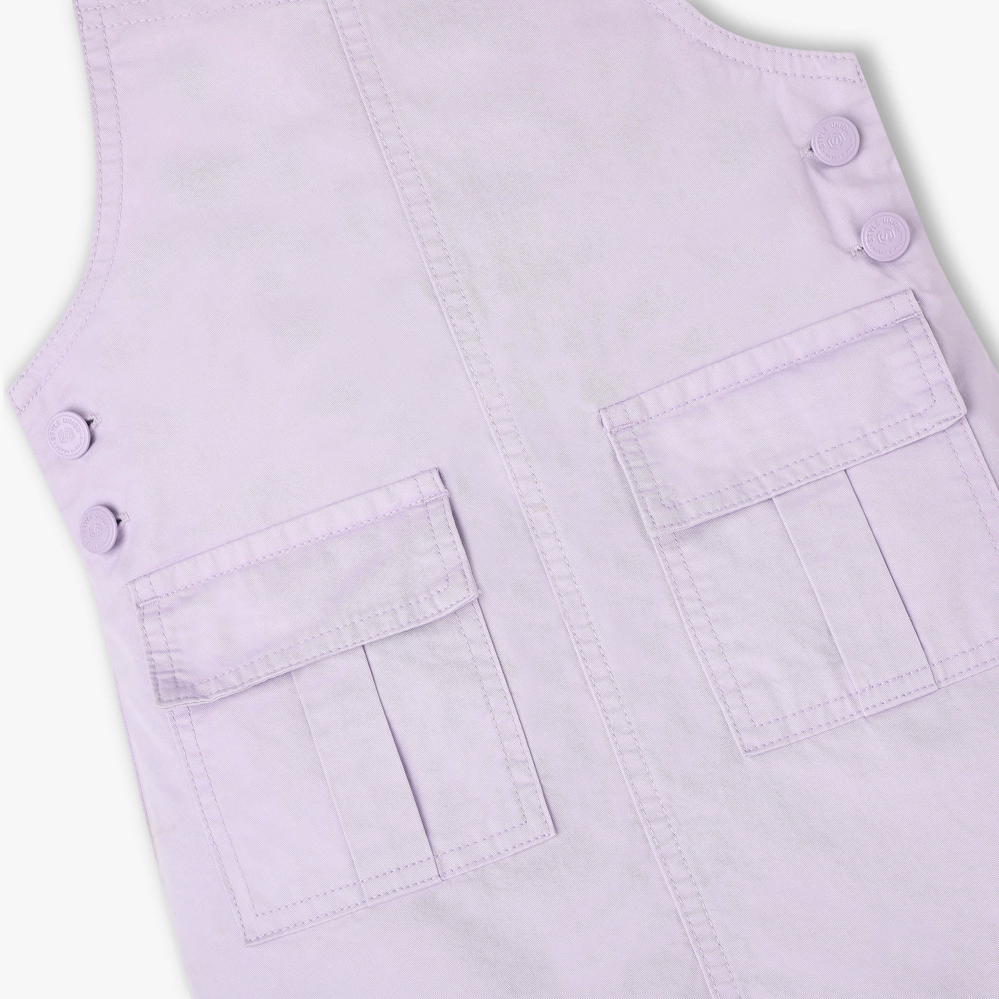Girls Pinafore Woven Dress - Image 4