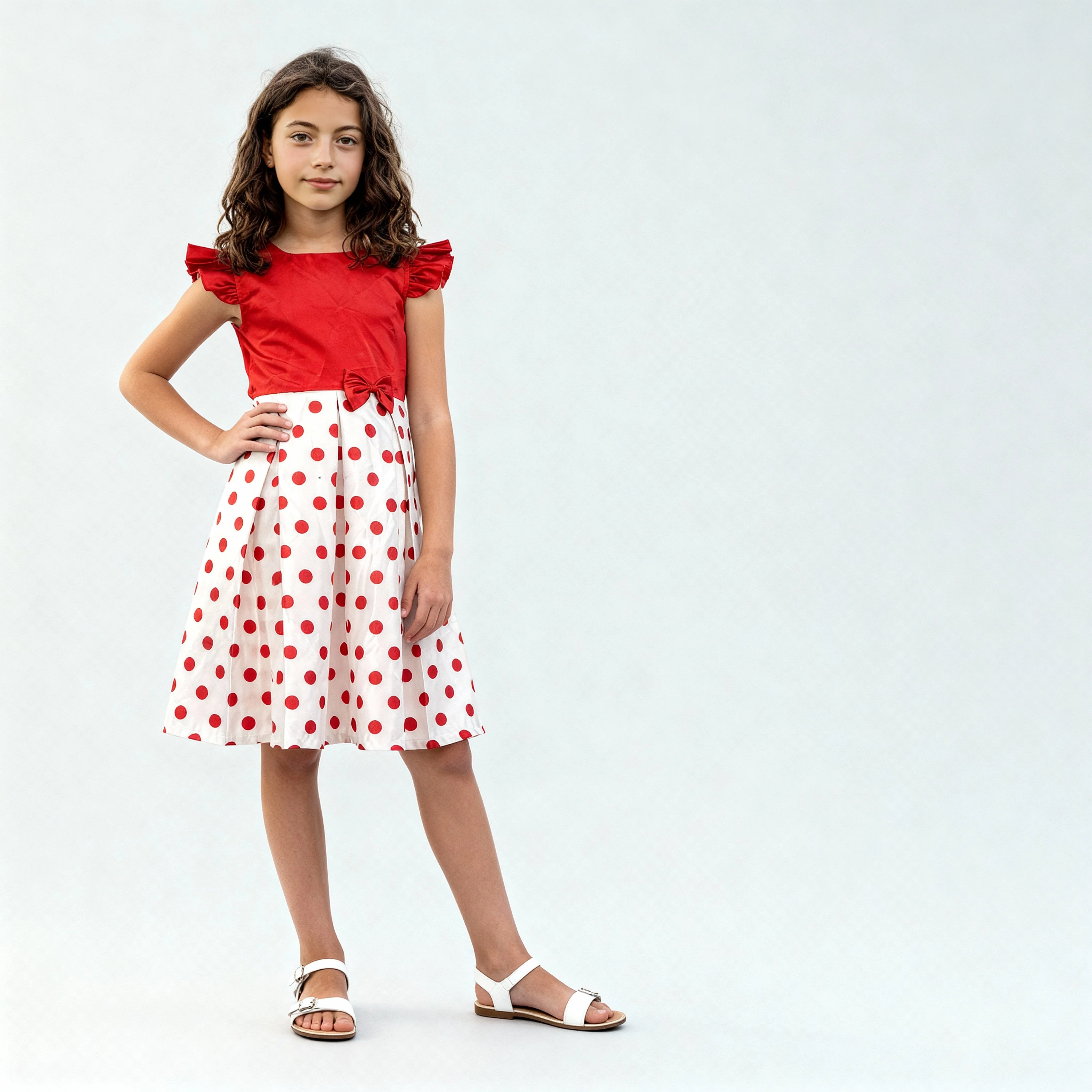 Girls Printed Party Frock - Image 4