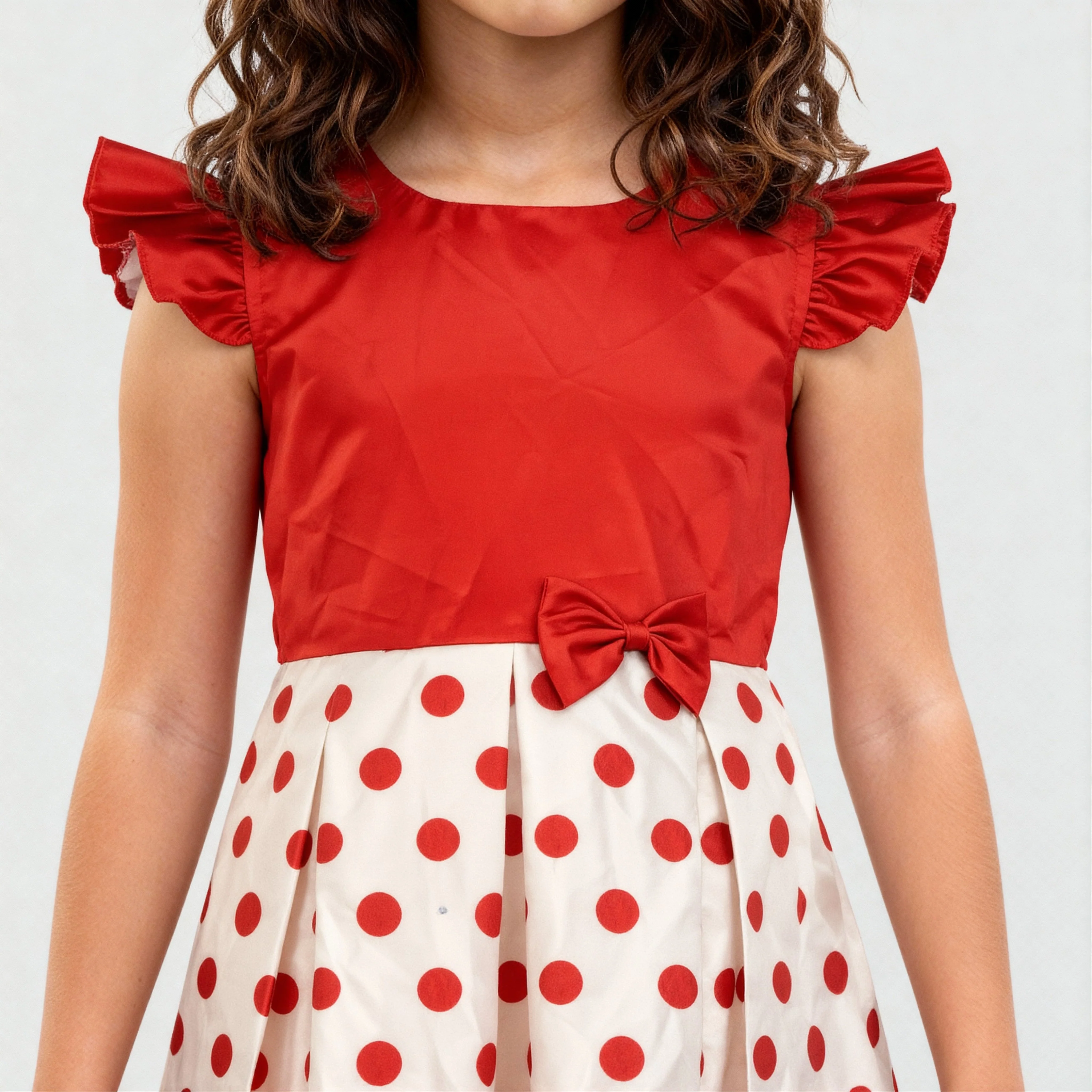 Girls Printed Party Frock - Image 7