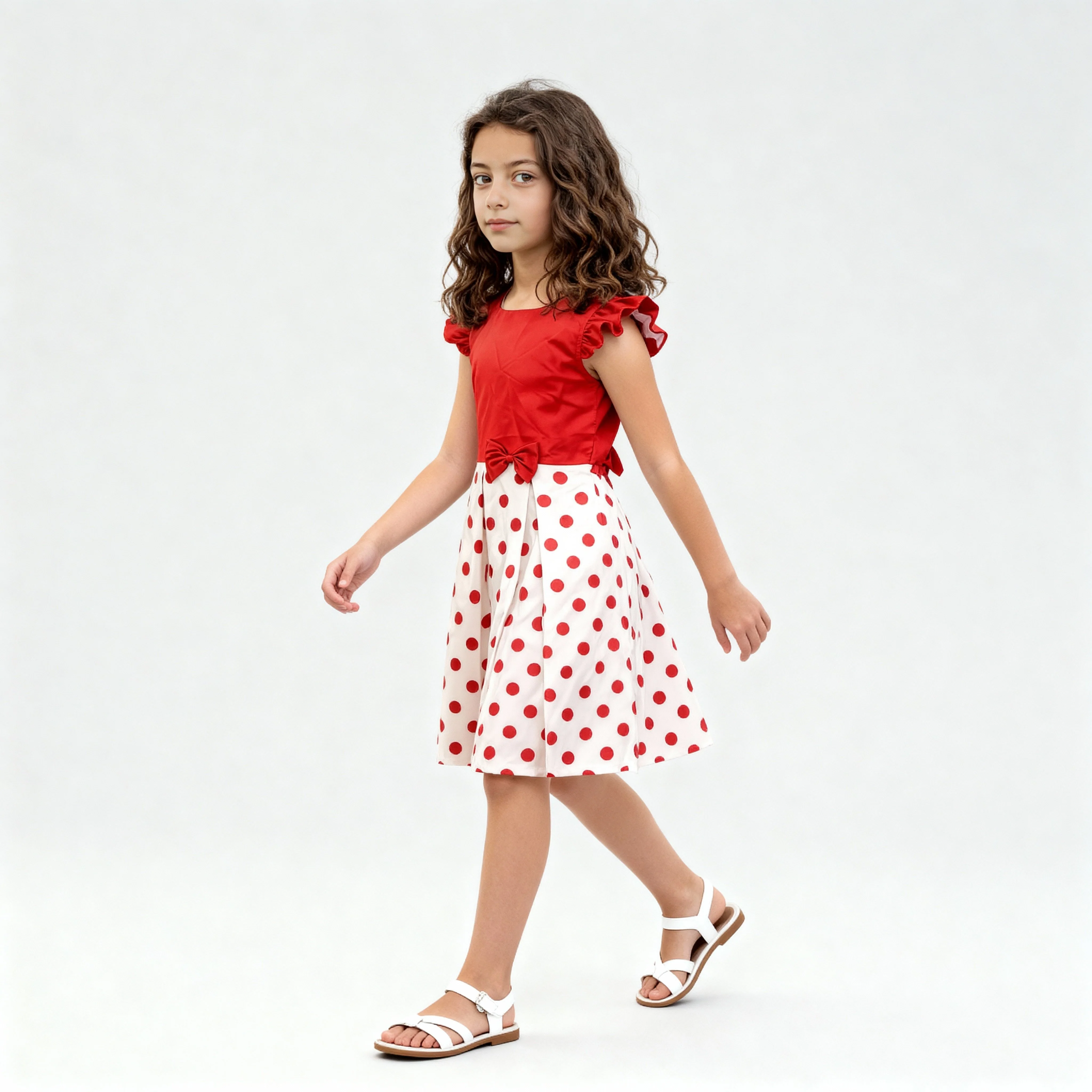Girls Printed Party Frock - Image 8