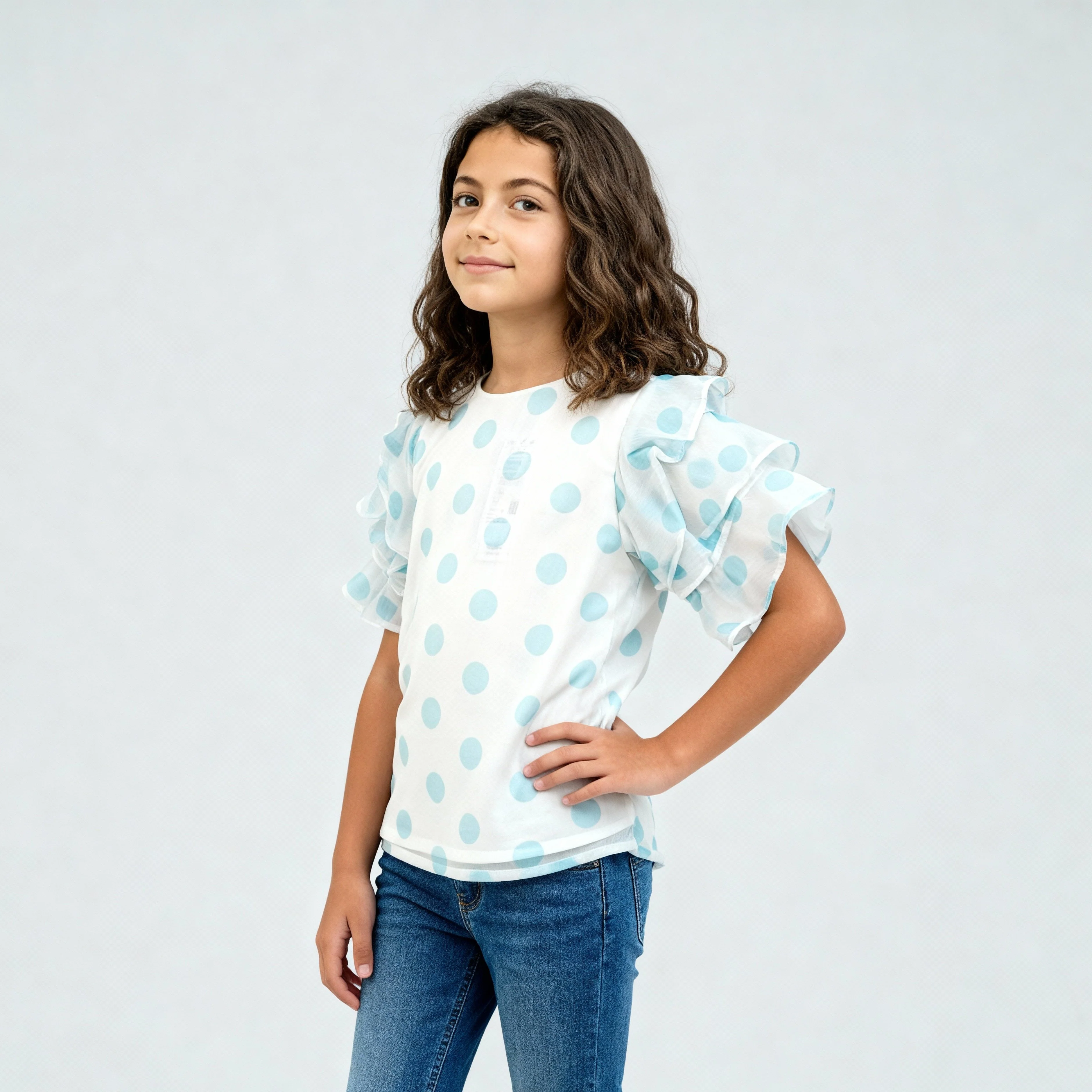 Girls Polka Dot Top - Image 5