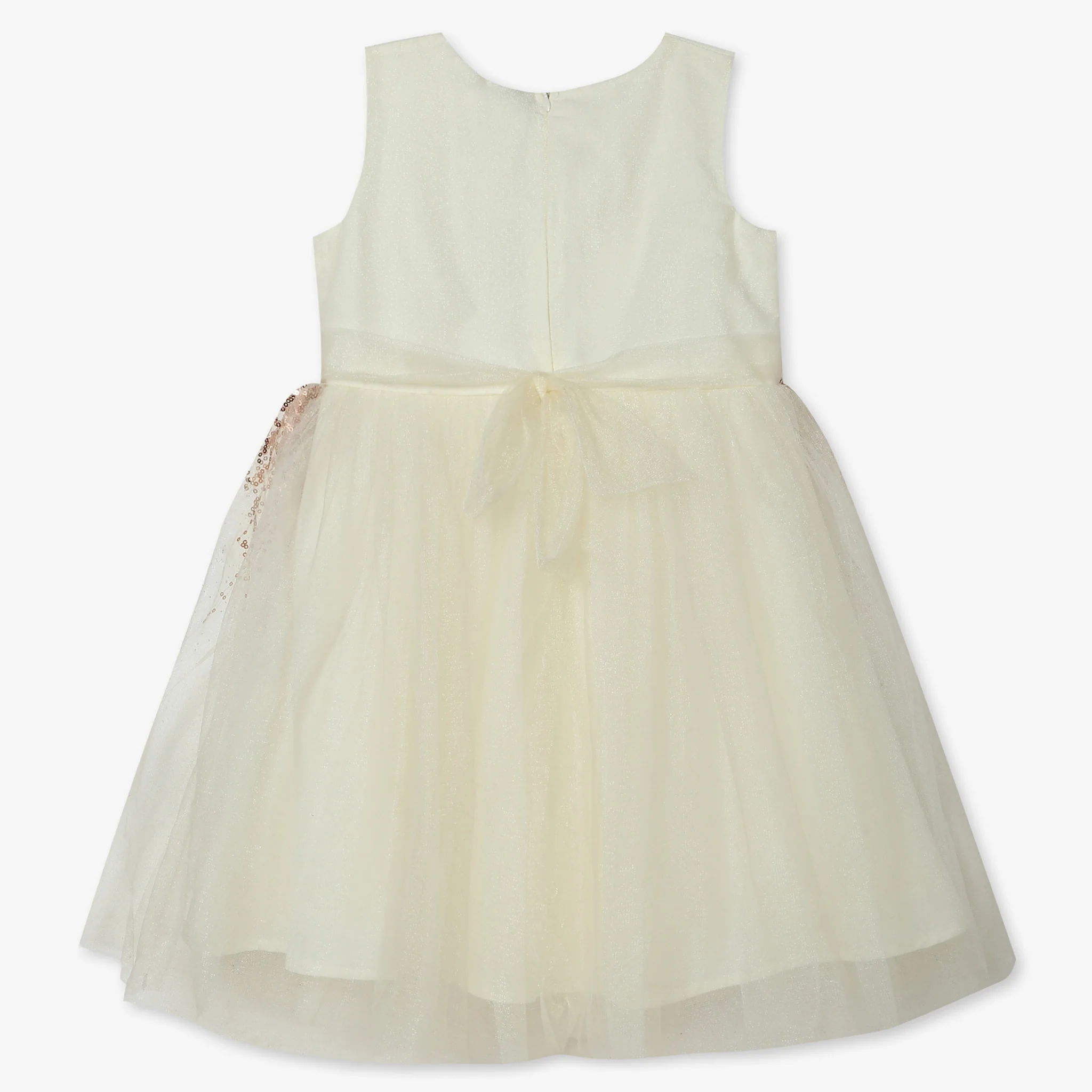 Girls Embellished Satin Frock - Image 2