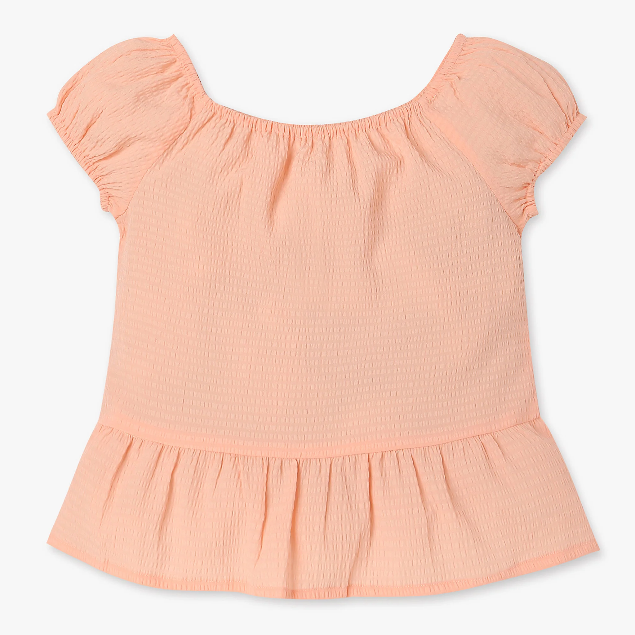 Girls Structured Square Neck Top