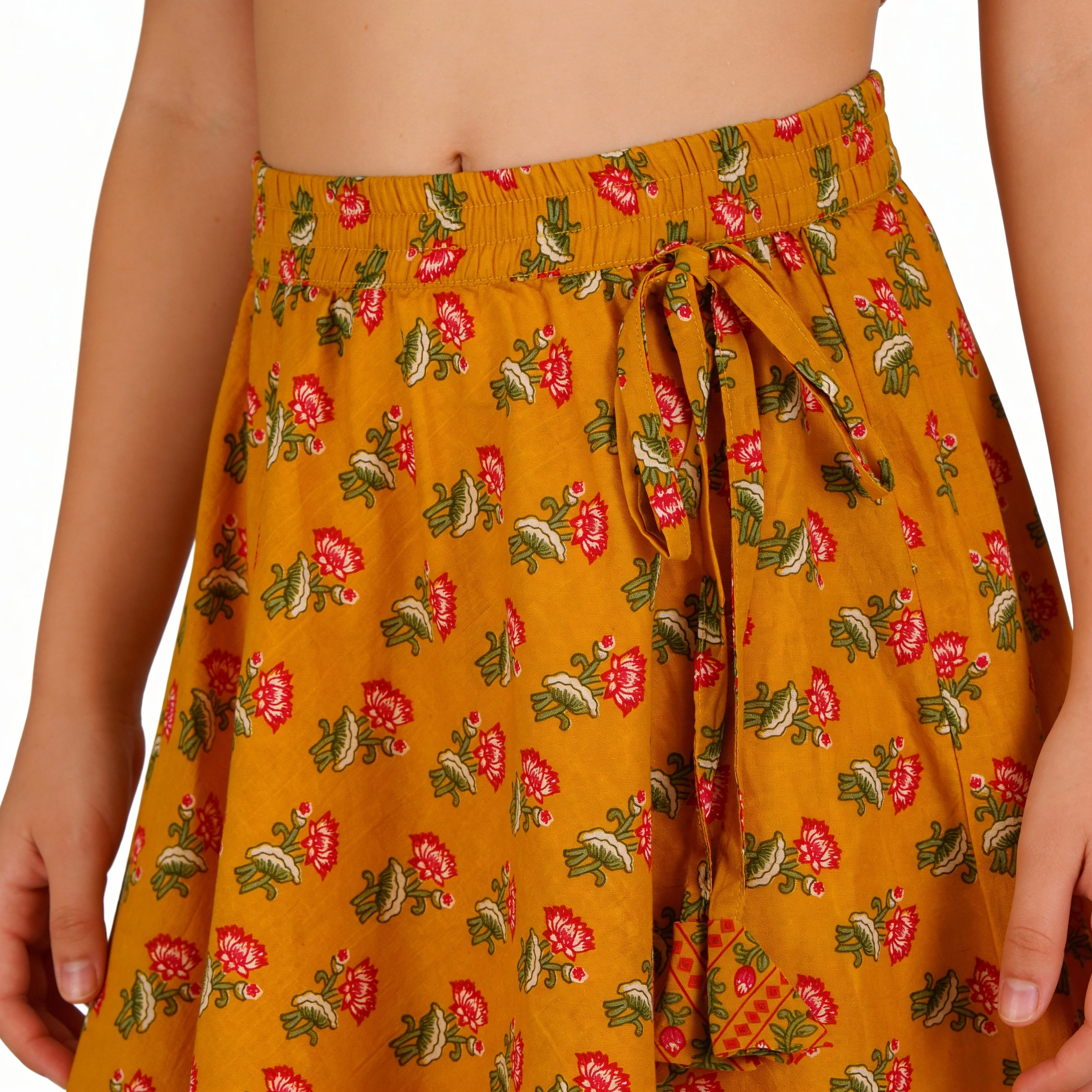 Girls Printed Choli with Skirt & with Dupatta Set - Image 5