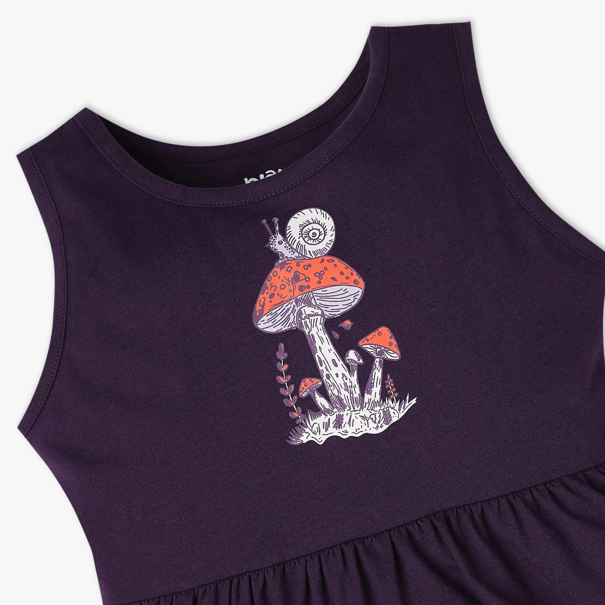 Girls Printed Crew Neck Sleeveless Playtime Dress - Image 3