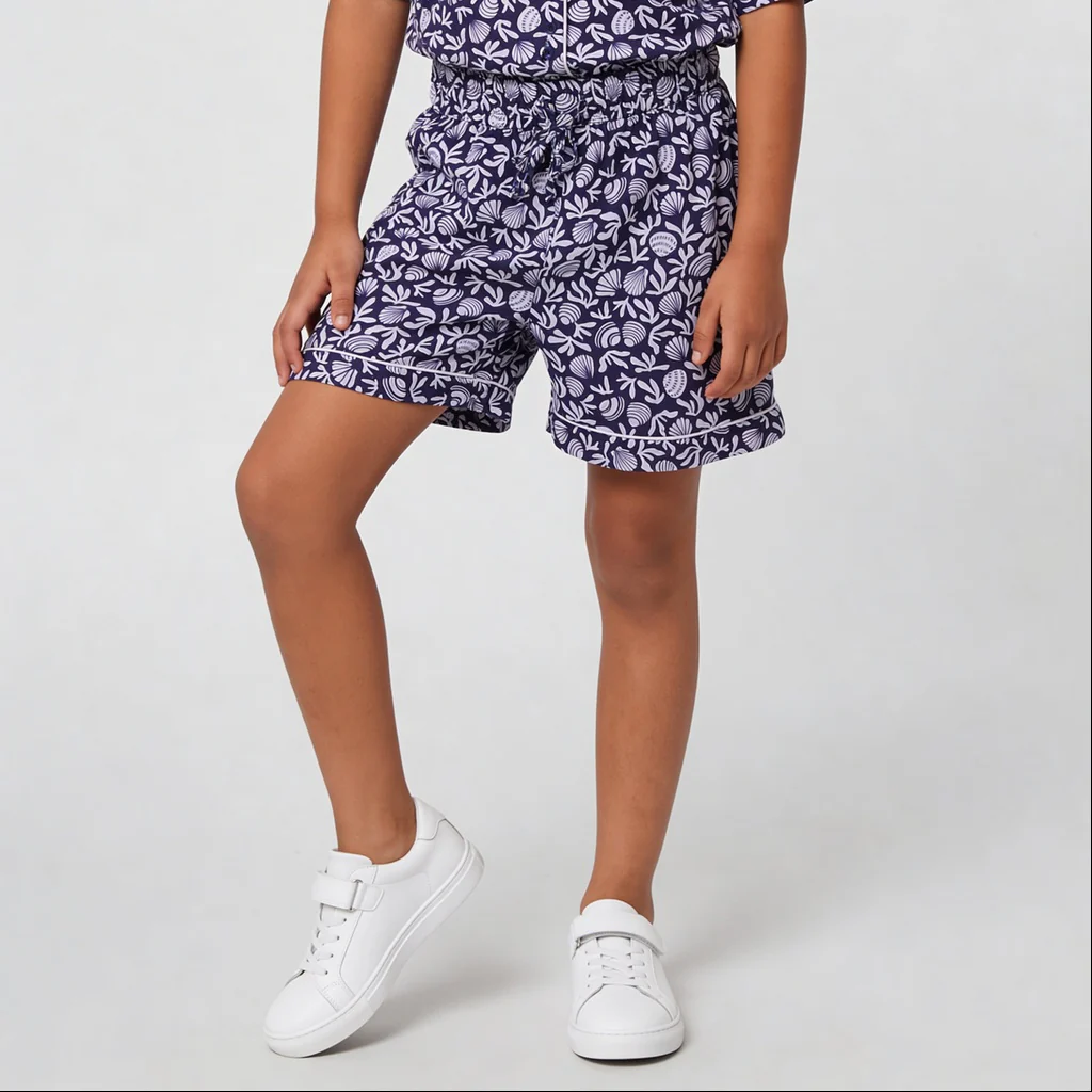 Girls Printed T-Shirt with Shorts Sleepwear Set - Image 7