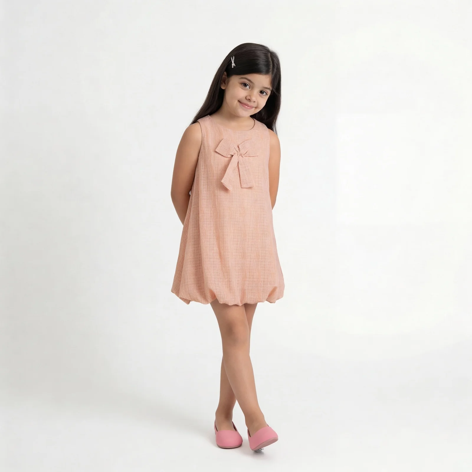 Girls Printed Woven Sleeveless Frock