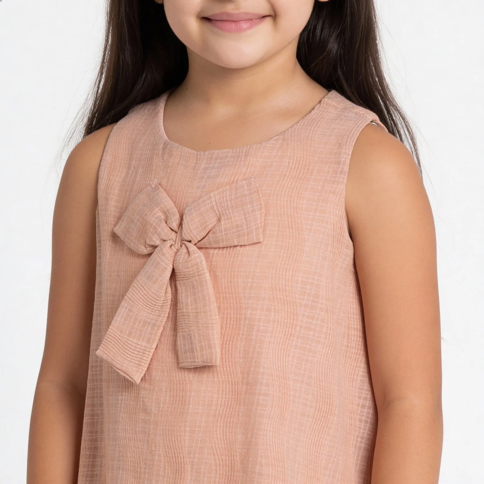 Girls Printed Woven Sleeveless Frock - Image 4