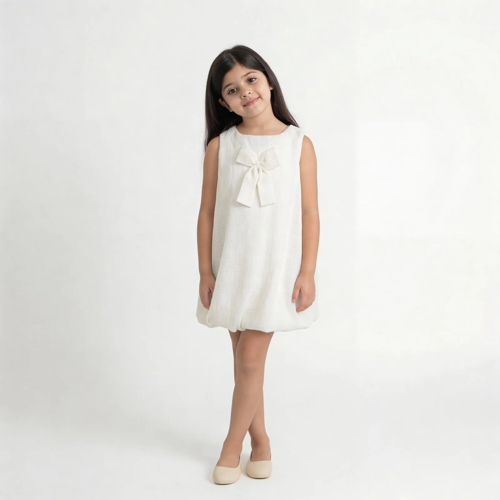 Girls Printed Woven Sleeveless Frock - Image 7