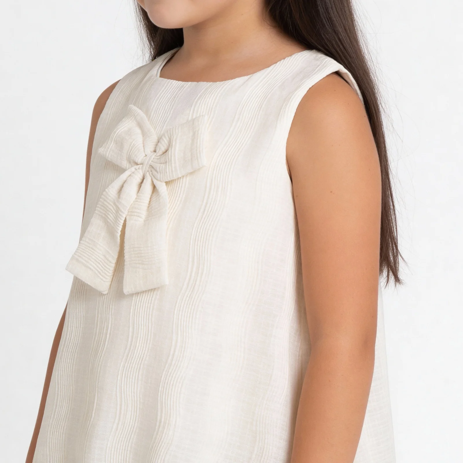 Girls Printed Woven Sleeveless Frock - Image 9