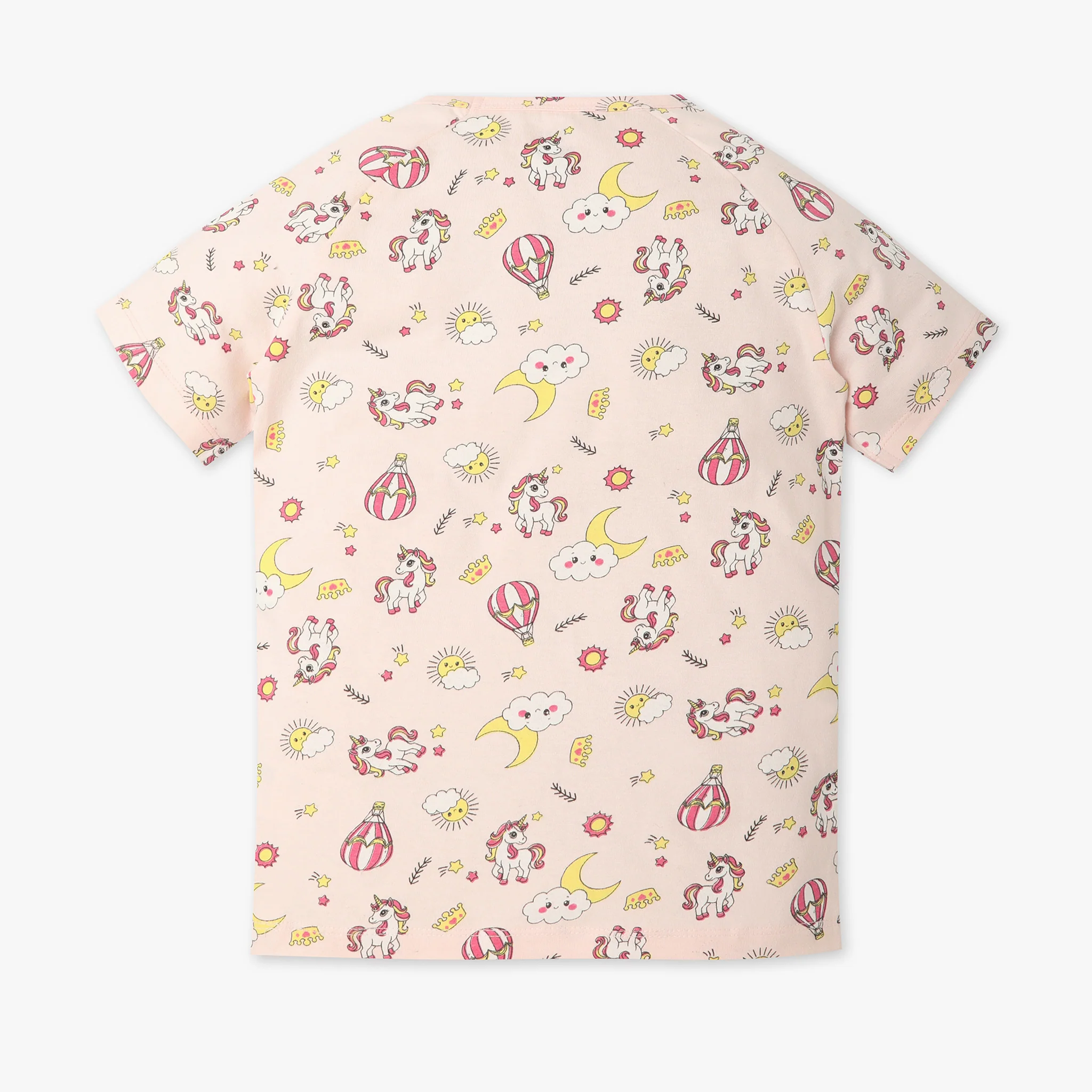 Girls All Over Print Crew Neck Full Sleeve T-Shirt With Trackpant Sleepwear Set - Image 3