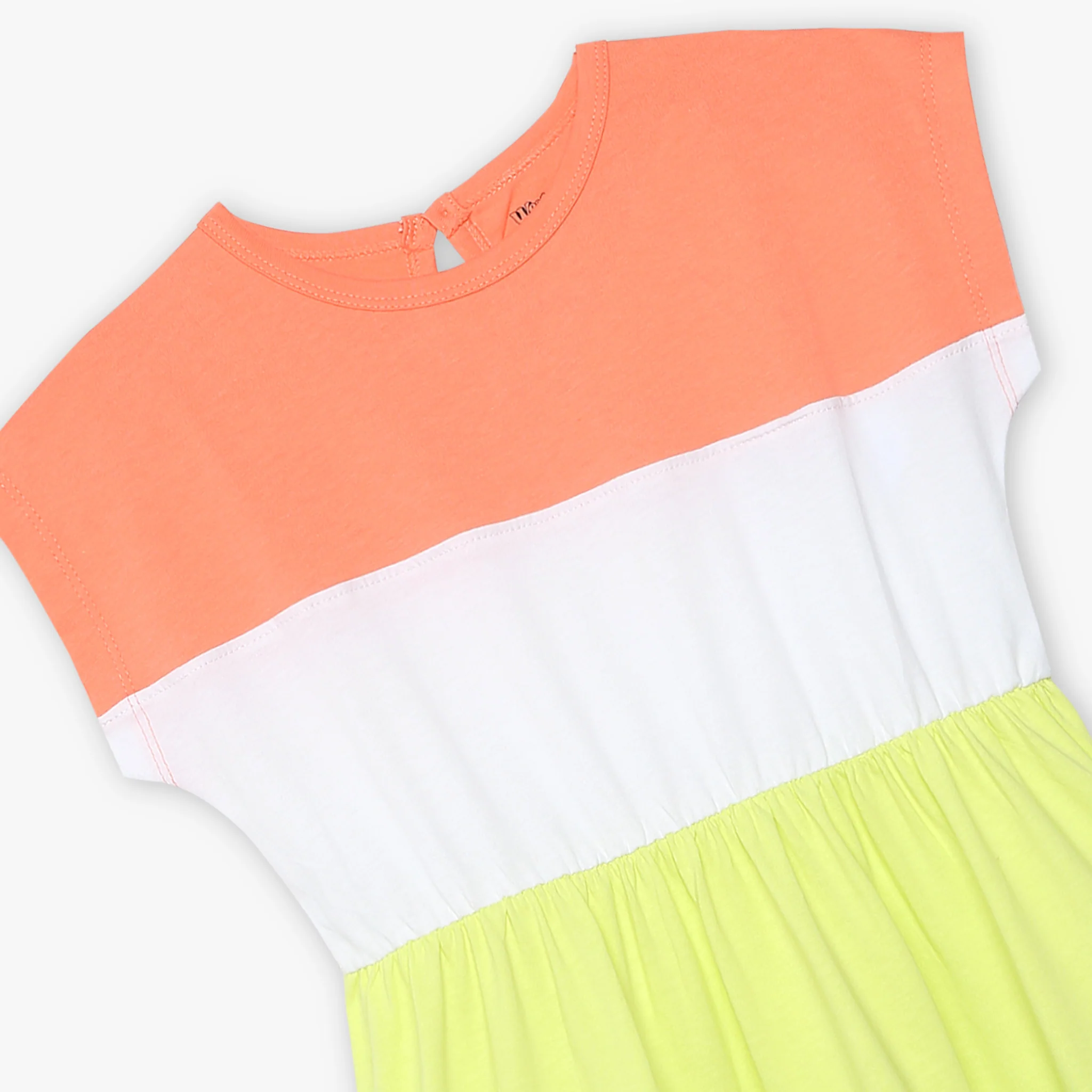 Girls Cut And Sew Round Neck Dress - Image 3