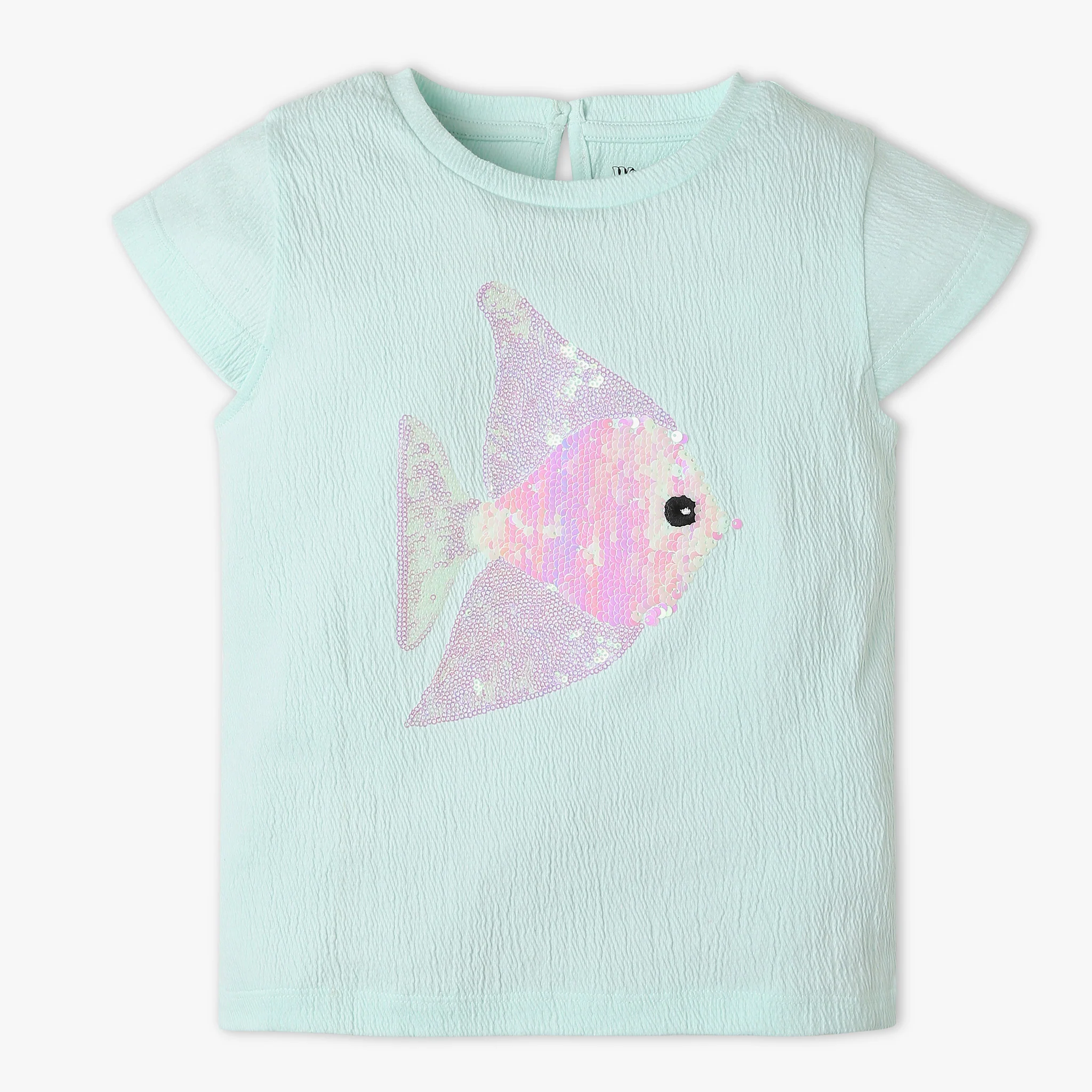 Girls Fairytale Cute Cut-Out Adorable Fairy Graphic With Soft Petal Embellished T-Shirt