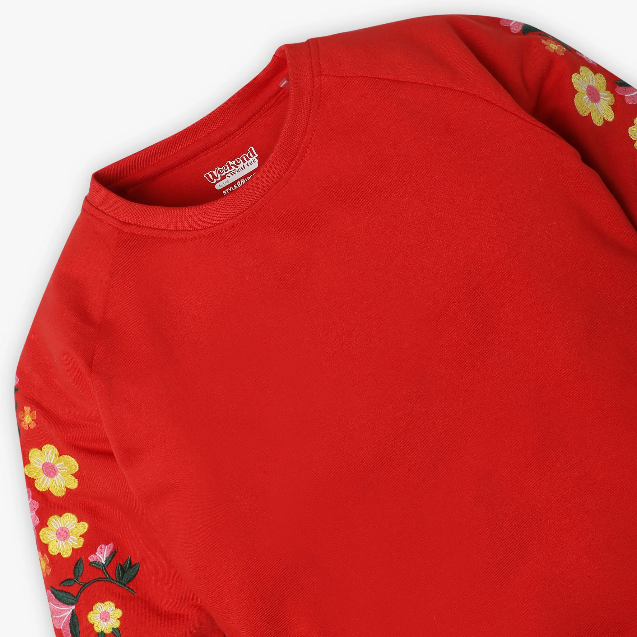 Girls Regular Fit Embroidered Sweat Tee - Image 3