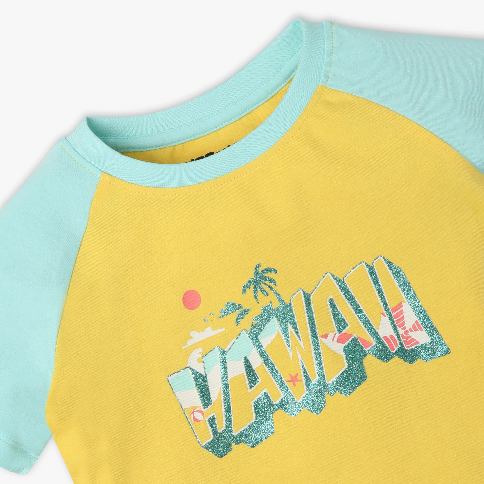 Girls Striped Crew Neck Short Sleeve T-Shirt - Image 3