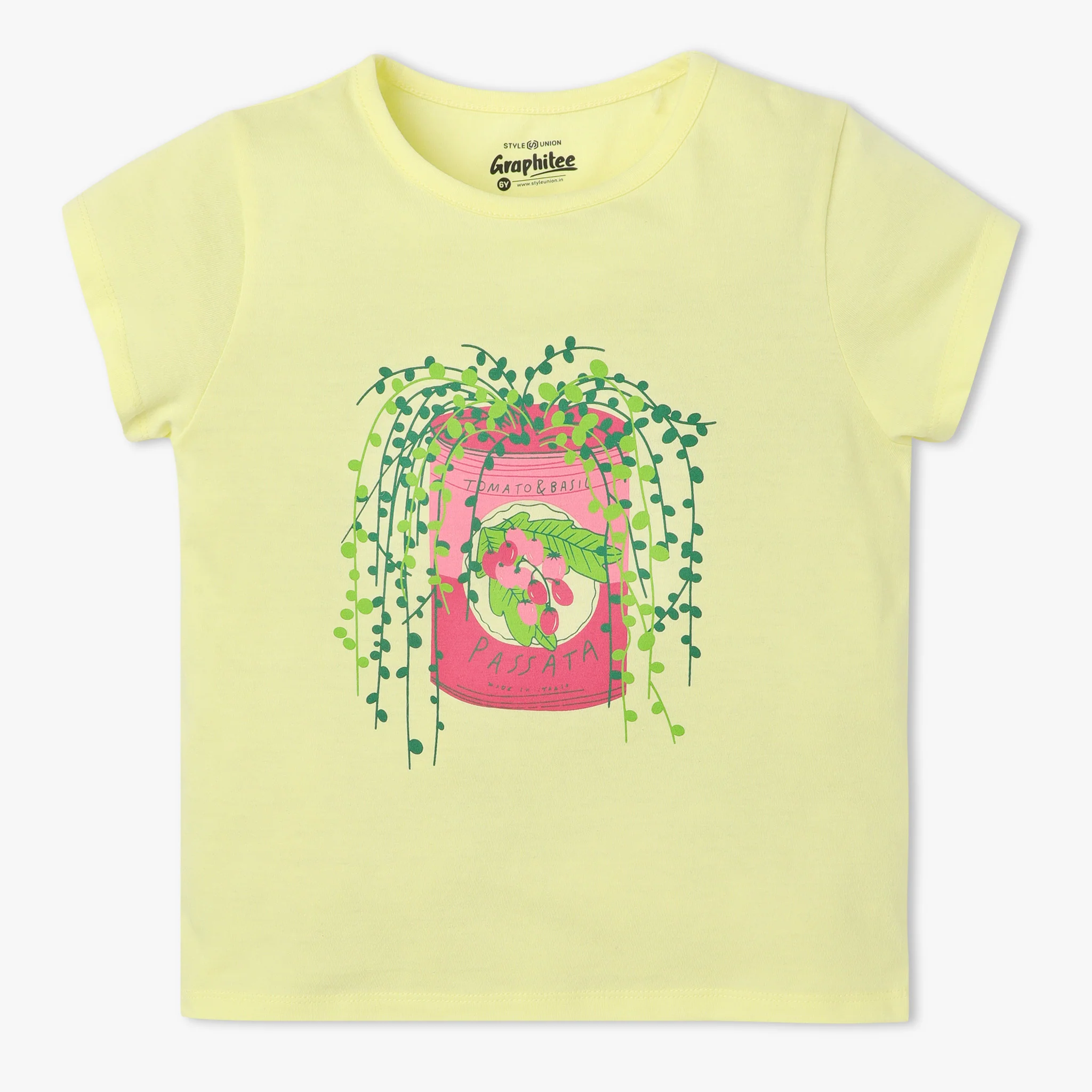 Girls Graphic Crew Neck Short Sleeve T-Shirt