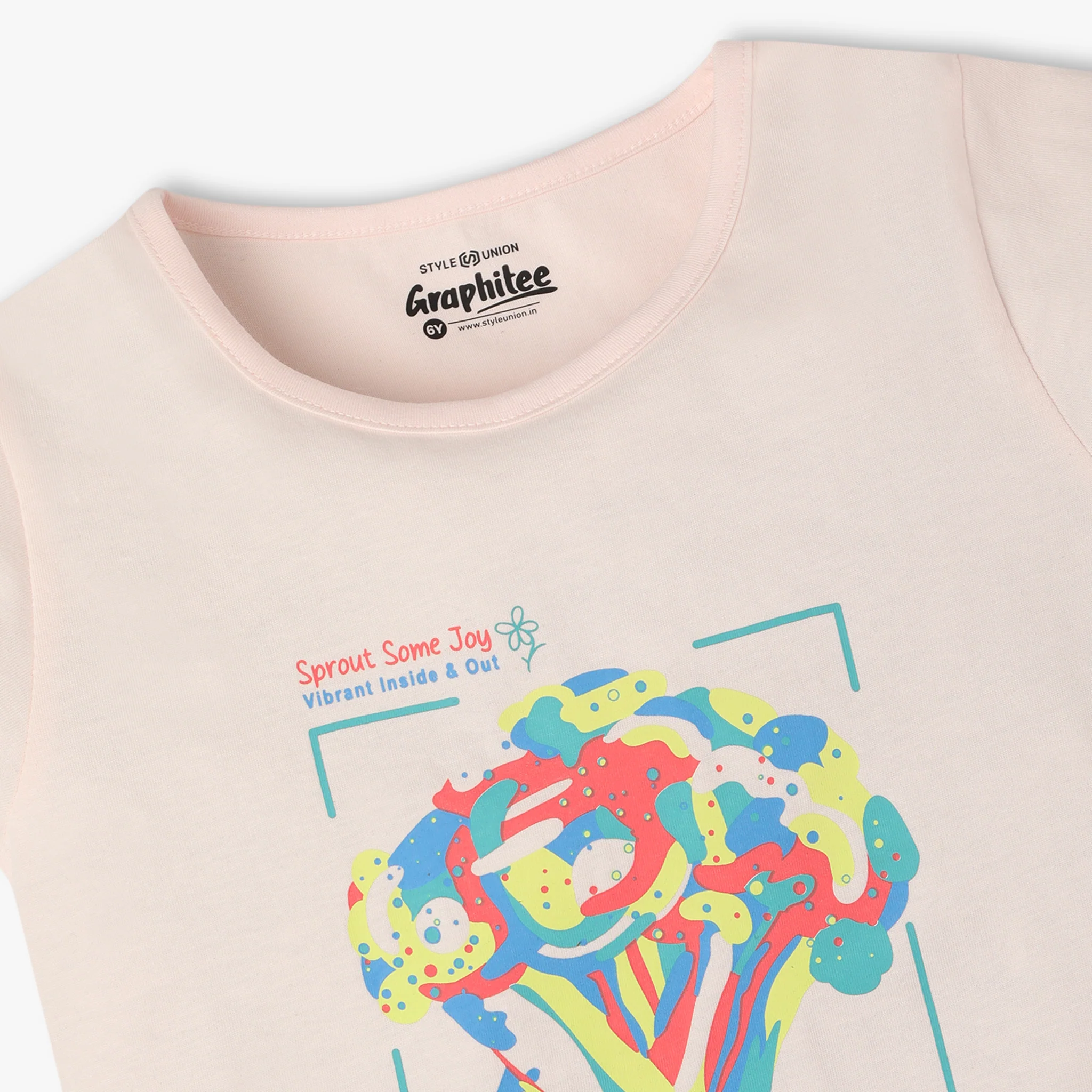 Girls Crew Neck Graphic Fun Playtime Basic T-Shirt - Image 3