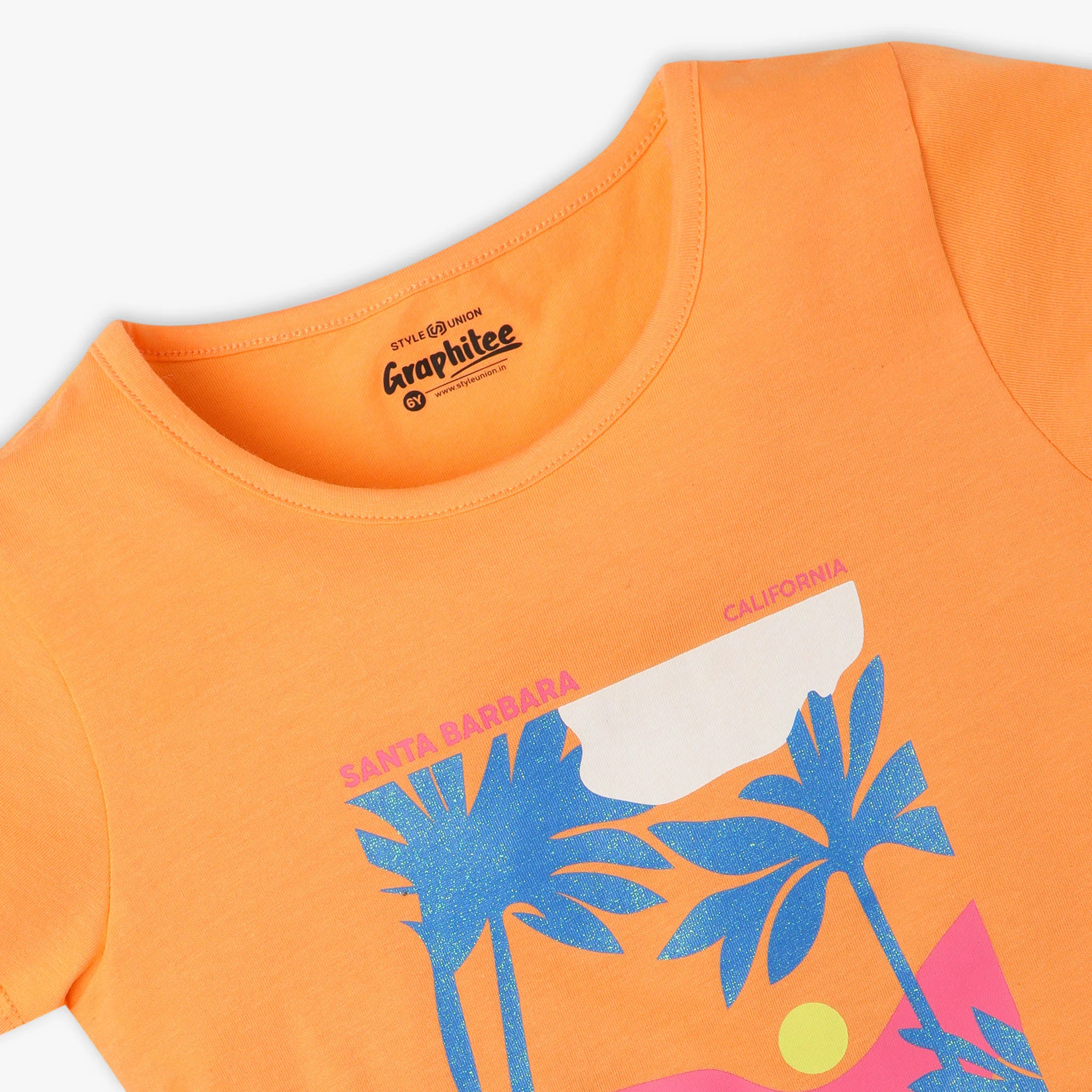 Girls Graphic Crew Neck Short Sleeve T-Shirt - Image 3