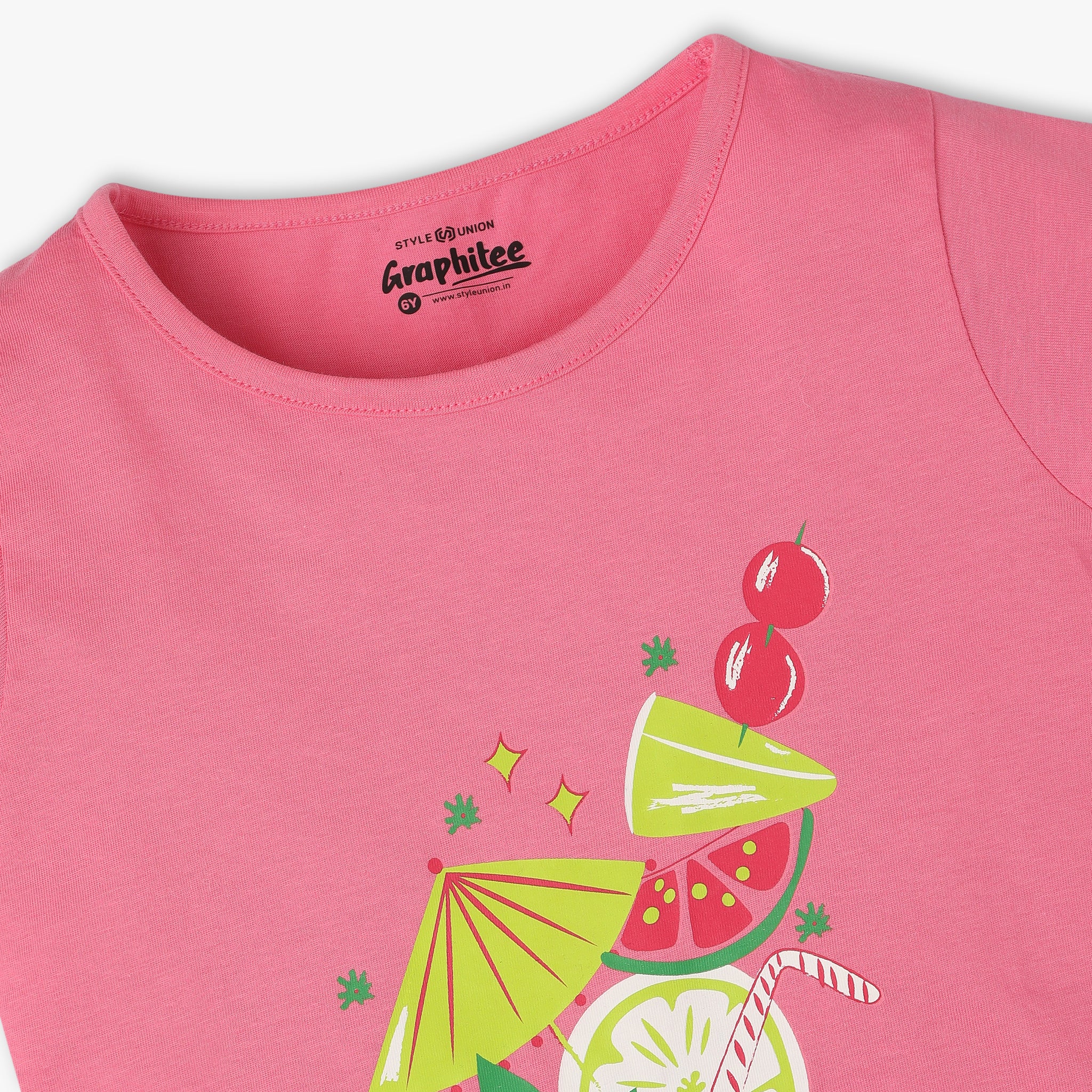 Girls Crew Neck Graphic Fun Playtime Basic T-Shirt - Image 3